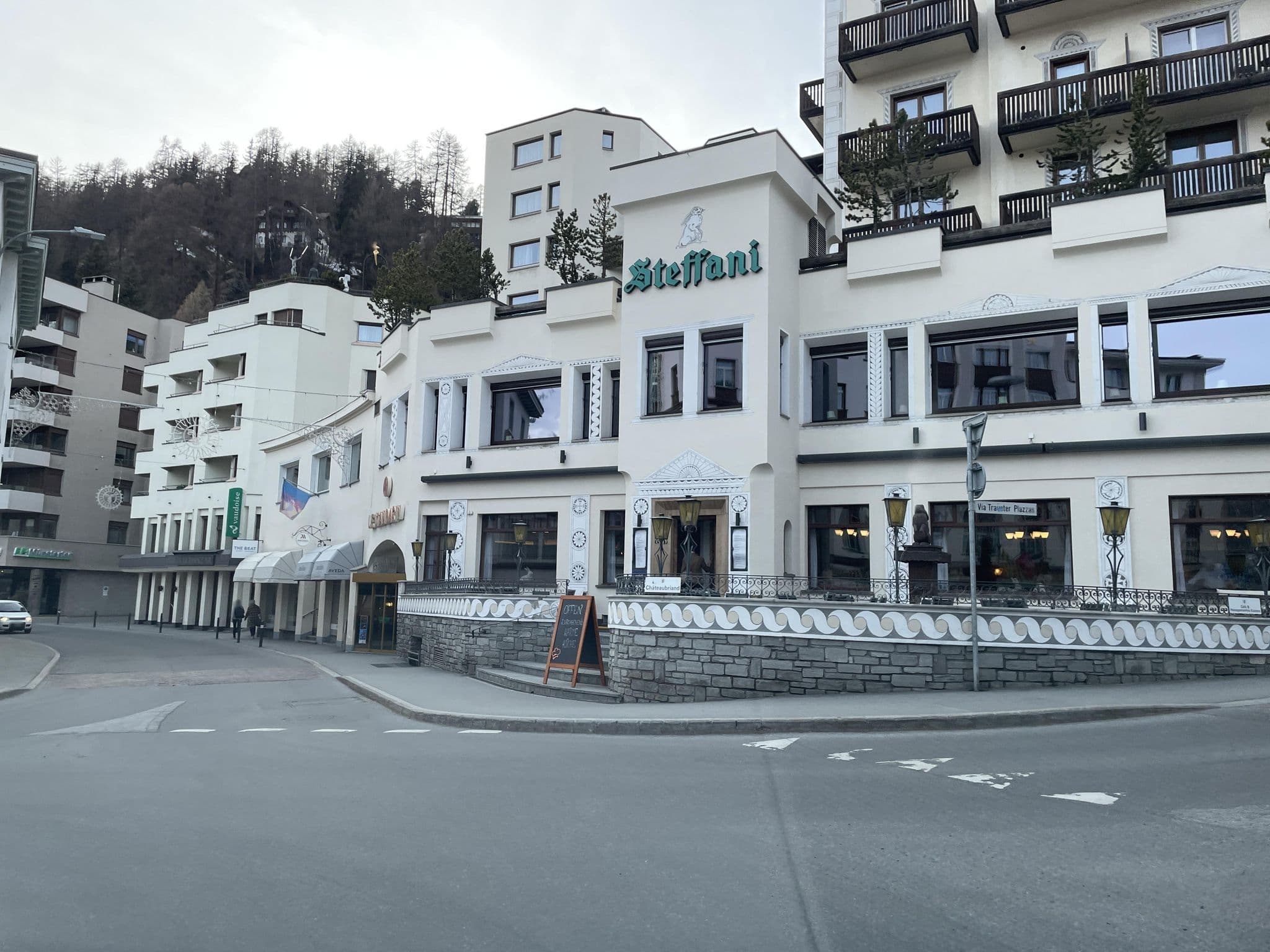 Street view near Hotel Steffanie, St. Moritz