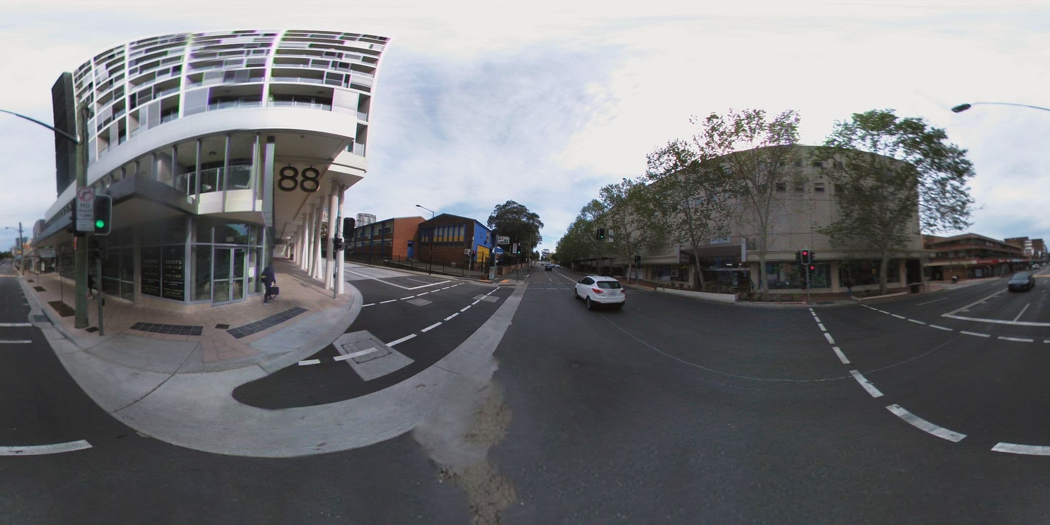 Street view near Modern Hotel Apartment Perfect location - Entire Place, Chatswood — © aharvey (CC BY-SA · Mapillary)