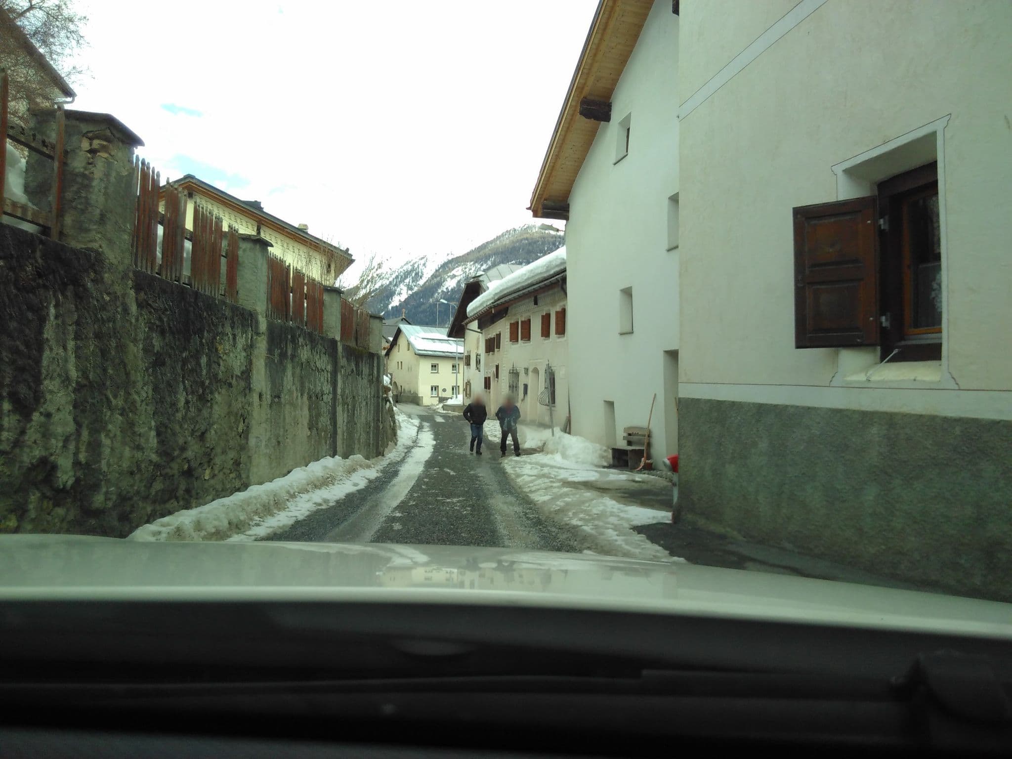 Street view near Pensiun Aldier, Scuol