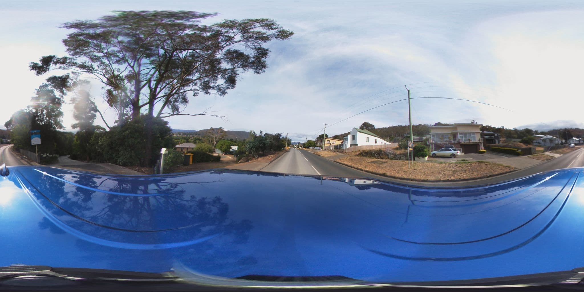 Street view near The Shingles Riverside Cottages, New Norfolk — © aharvey (CC BY-SA · Mapillary)