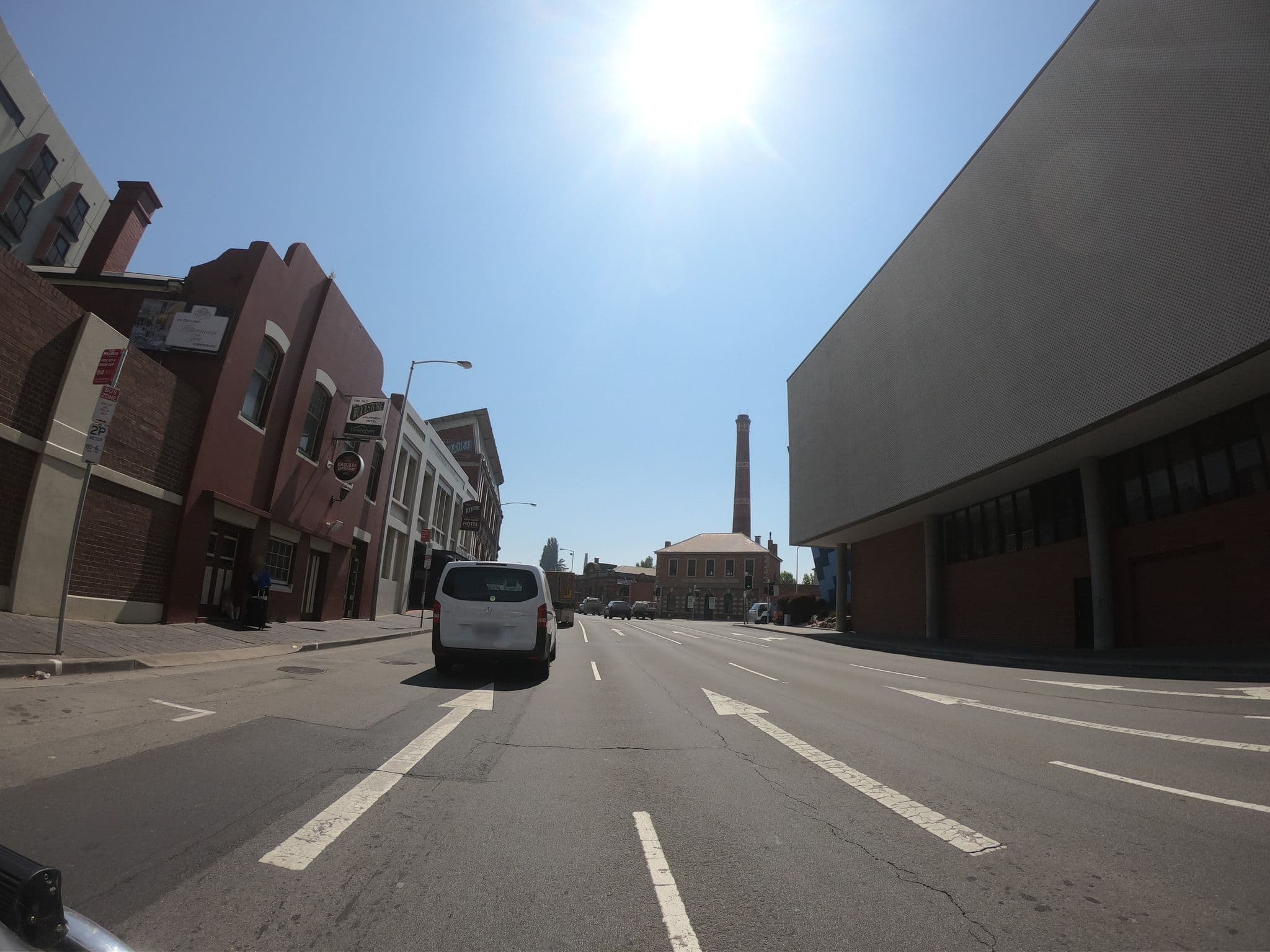 Street view near The Old Woolstore Apartment Hotel - Executive Spa Apartment with Free High Speed WiFi, Hobart — © tastrax (CC BY-SA · Mapillary)
