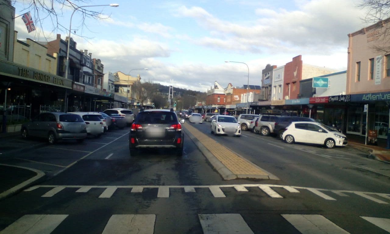 Street view near Shreepech Cafe Restaurant & Bar, Albury — © marki (CC BY-SA · Mapillary)