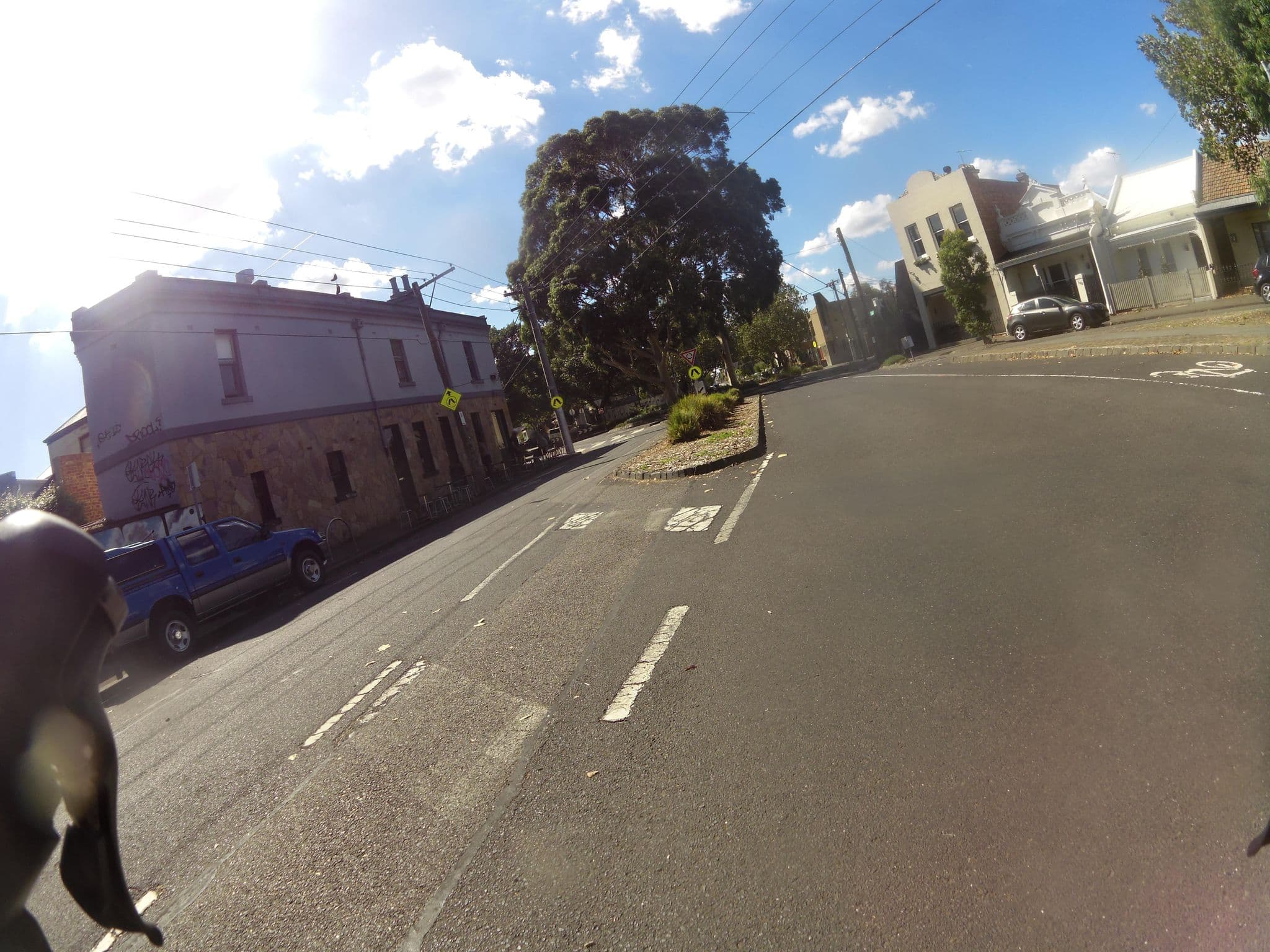 Street view near Tramway Hotel, Fitzroy North — © skillsy (CC BY-SA · Mapillary)