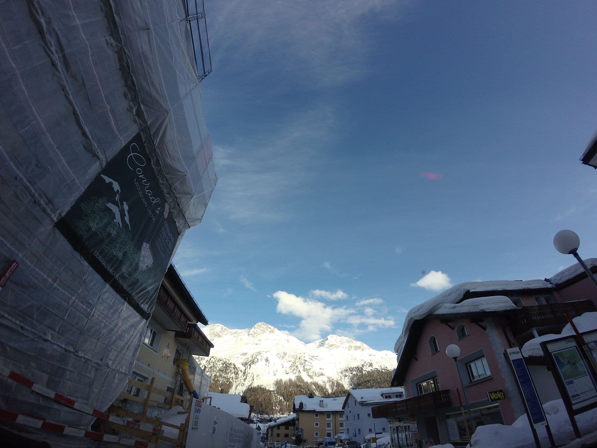 Street view near Conrad's Mountain Lodge, St. Moritz