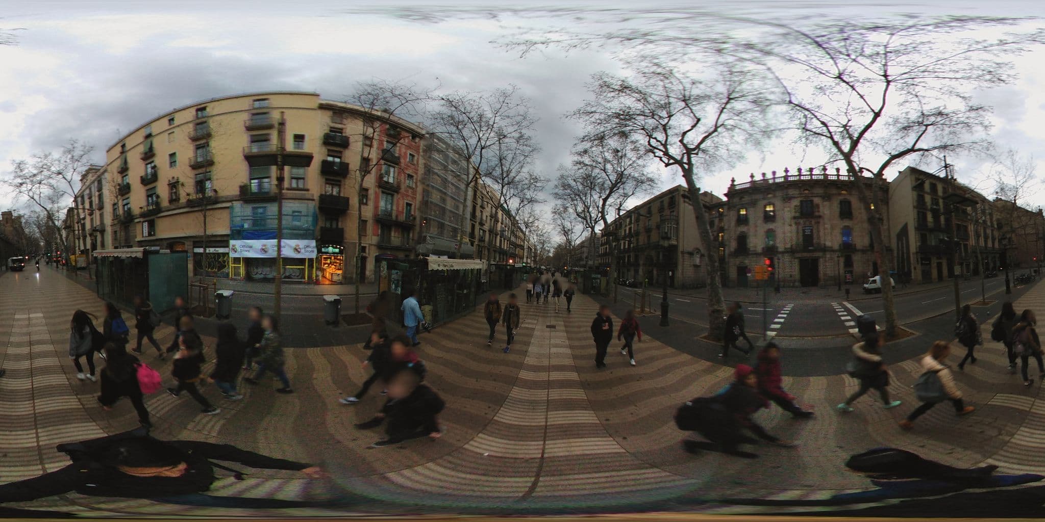 Street view near Hostal Parisien, Ciutat Vella — © ccossio (CC BY-SA · Mapillary)