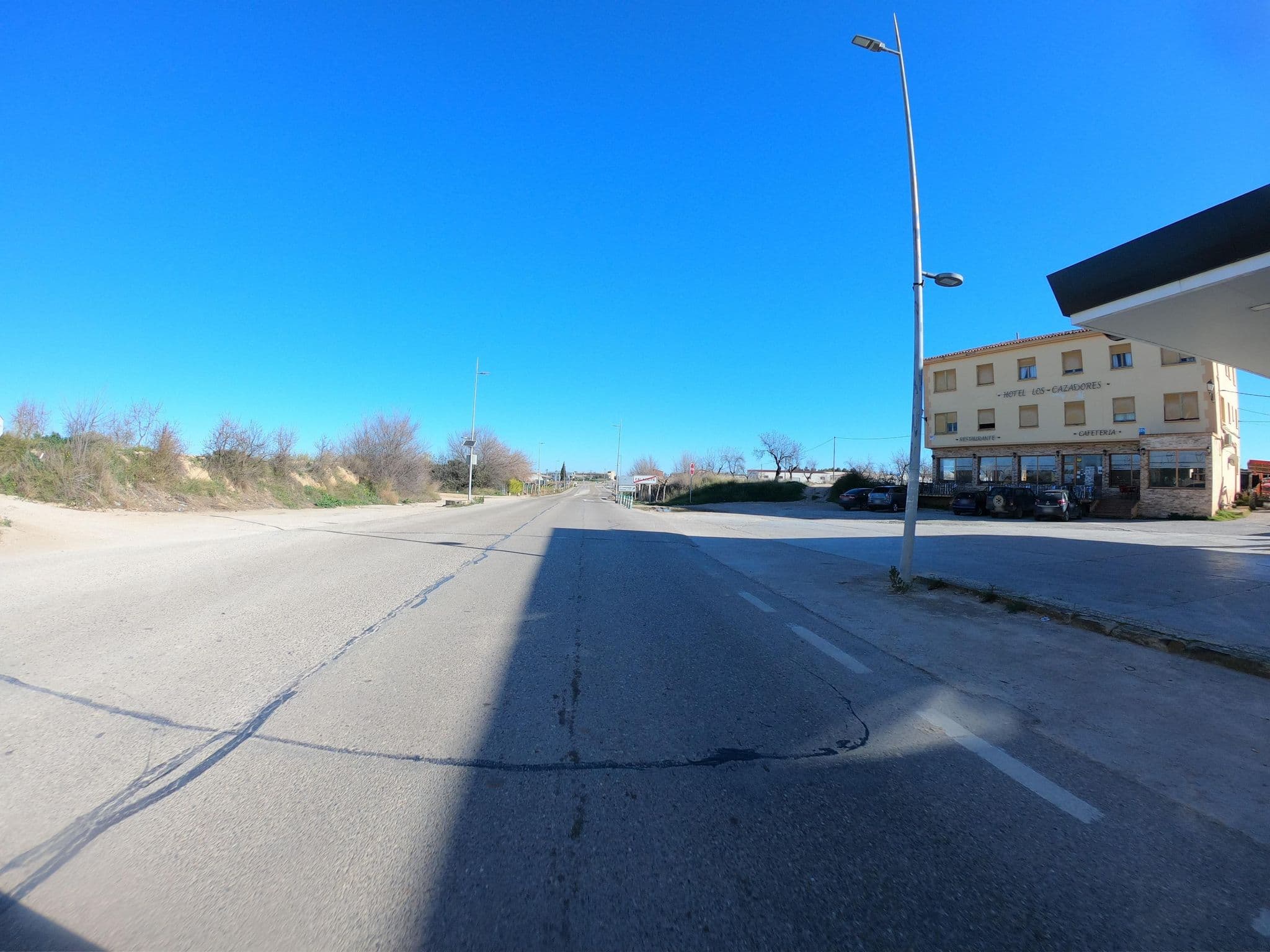 Street view near Hotel Los Cazadores, Calaceite — © joostjakob (CC BY-SA · Mapillary)