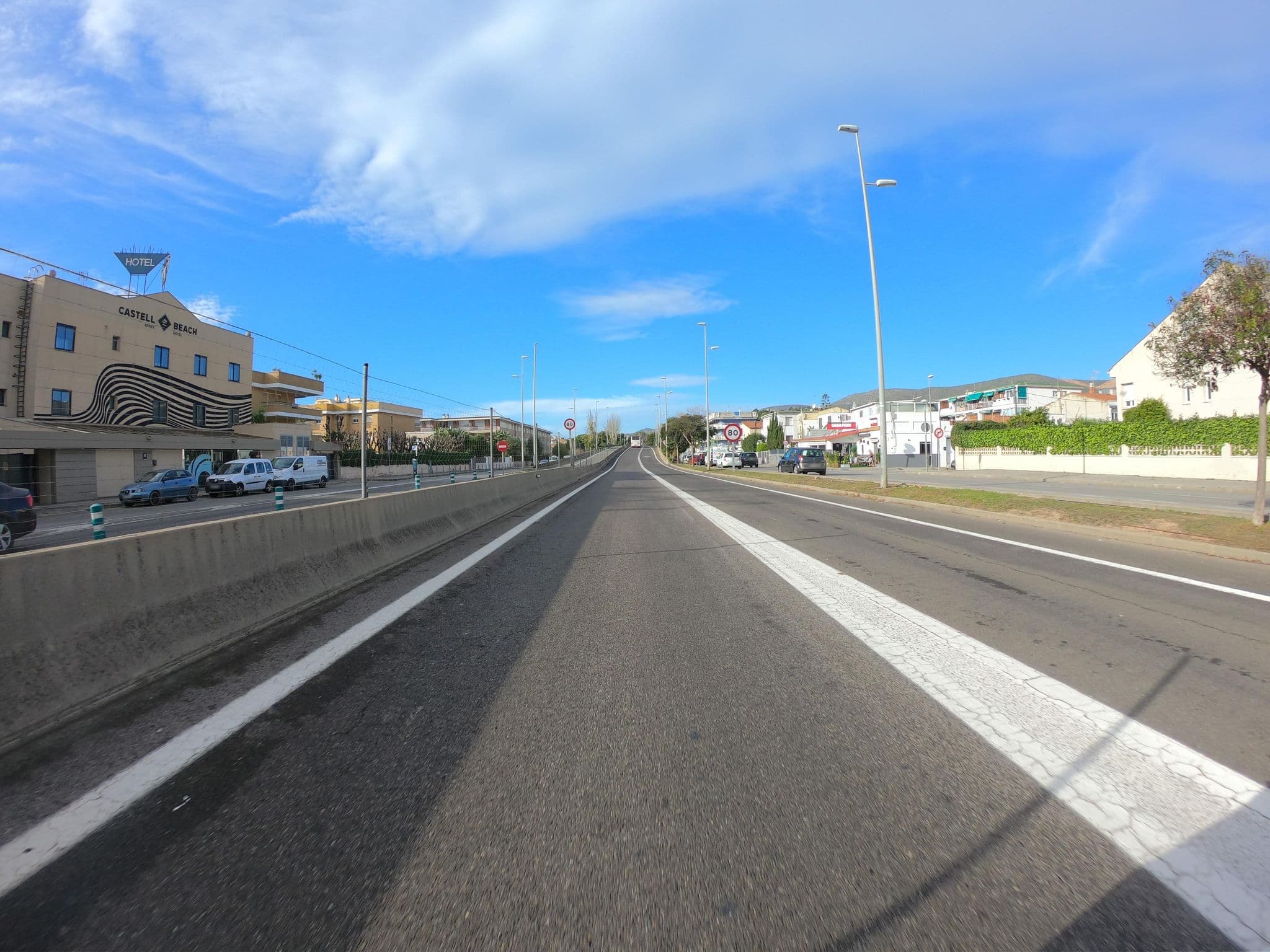Street view near Castell Beach Aparthotel, Castelldefels — © joostjakob (CC BY-SA · Mapillary)
