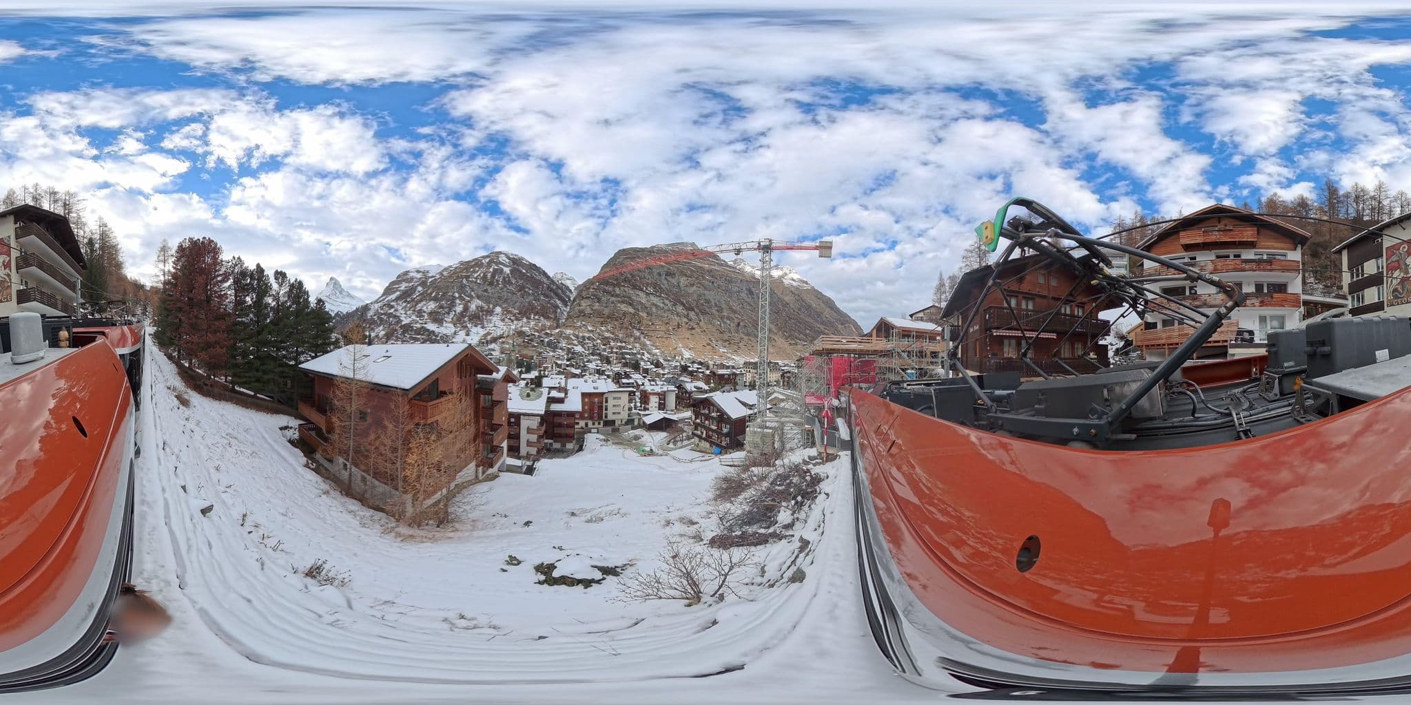 Street view near Adona Apartments, Zermatt