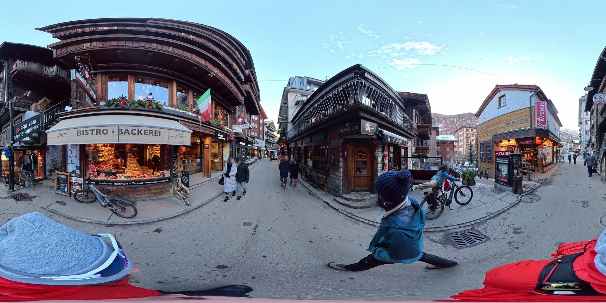 Street view near Helvetia, Zermatt — © MattWithHuskies (CC BY-SA · Mapillary)