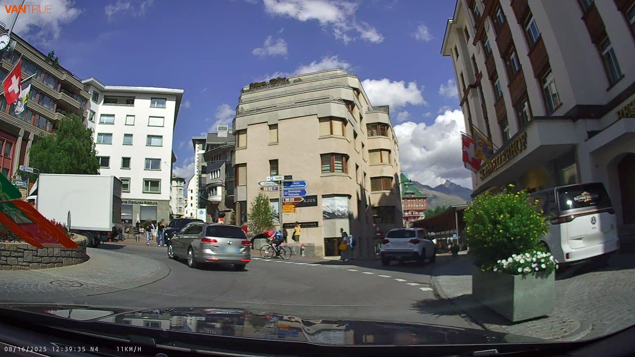 Street view near Hotel Cafe Hauser, St. Moritz
