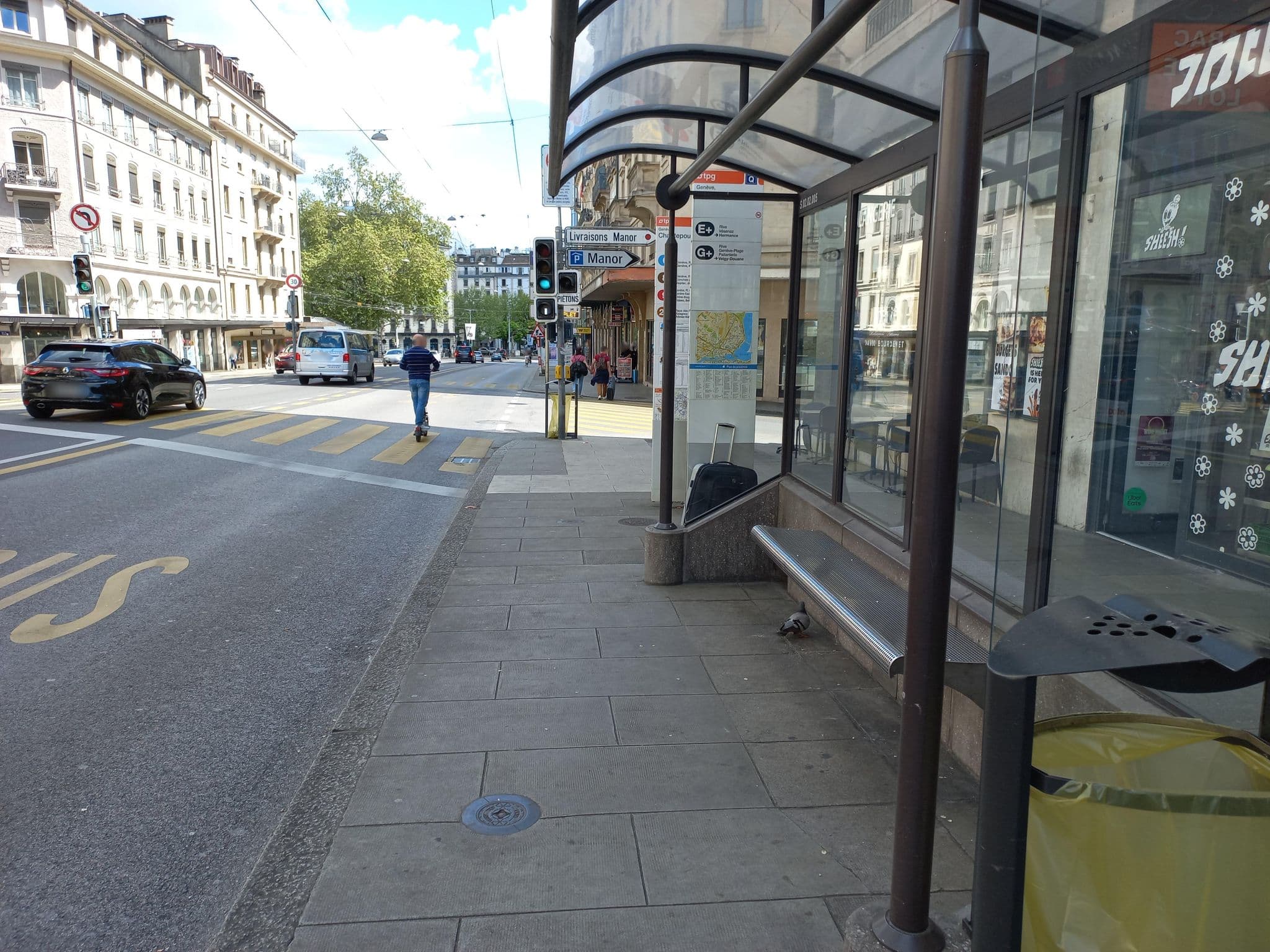 Street view near Hôtel Rhodania, Geneva — © kimushka (CC BY-SA · Mapillary)