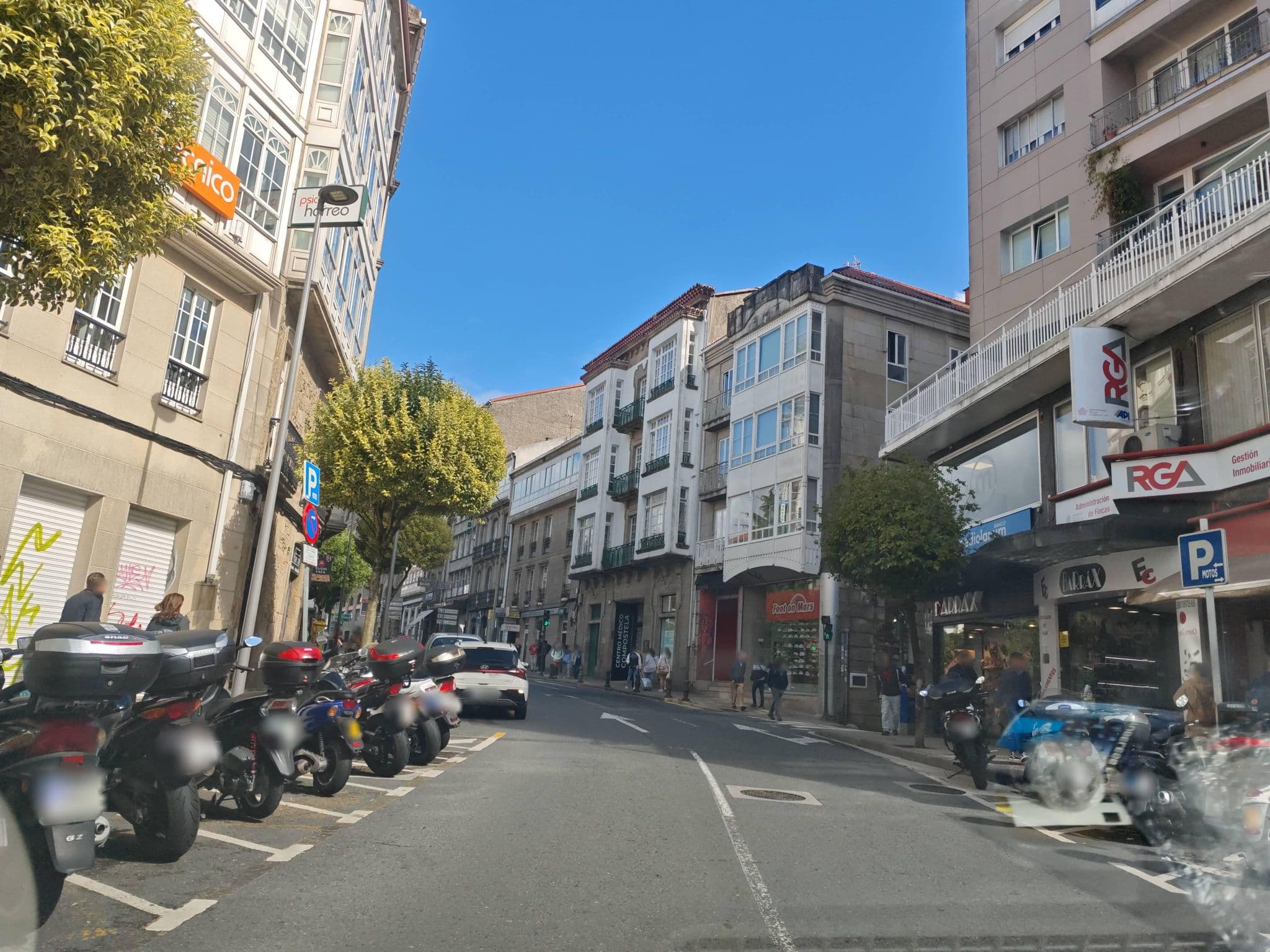 Street view near Hostal Mafer, Santiago de Compostela