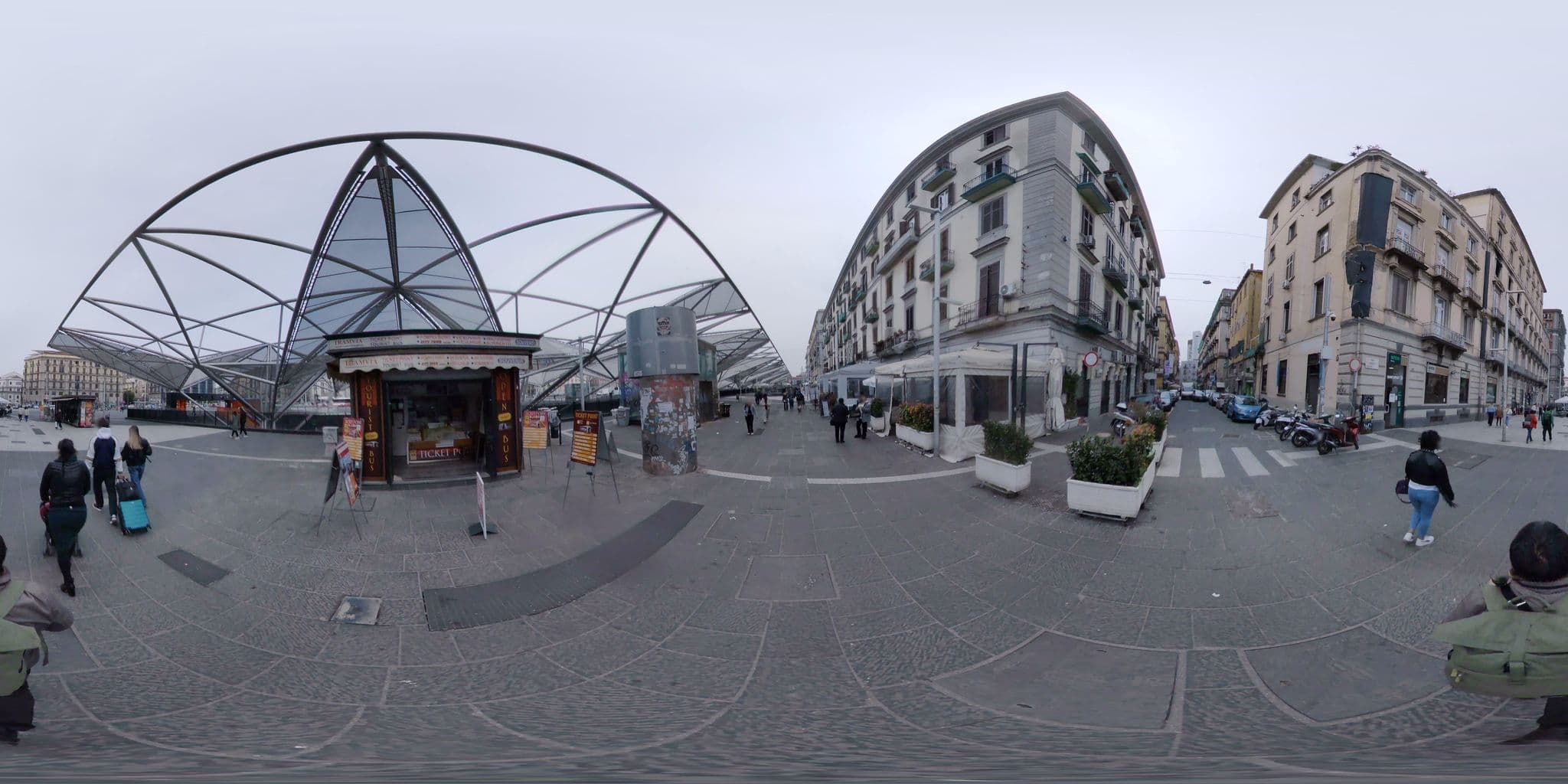 Street view near Hotel Eliseo Tourist Napoli, Naples — © mapconcierge (CC BY-SA · Mapillary)