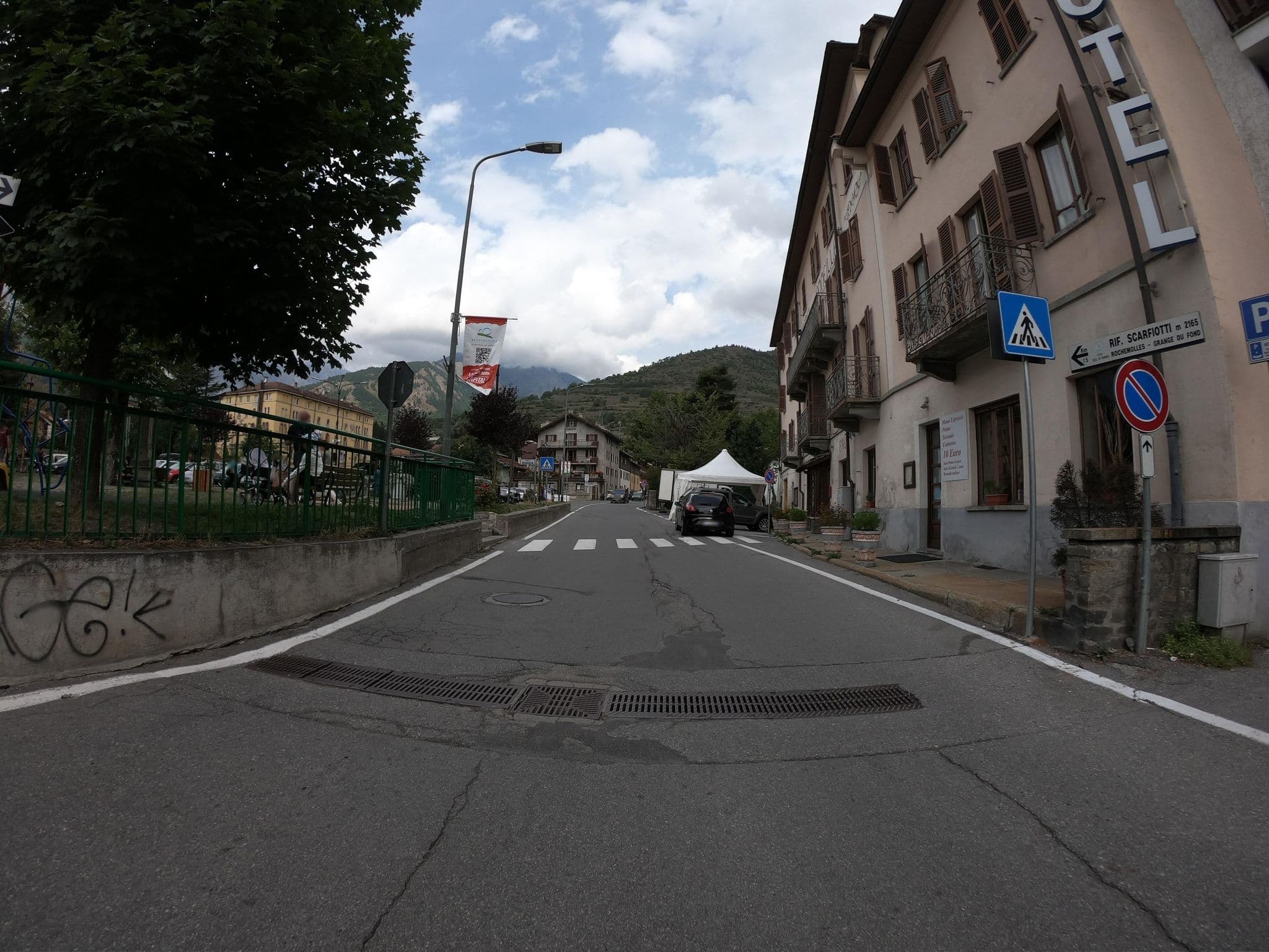 Street view near Hotel Sommeiller, Bardonecchia — © joostjakob (CC BY-SA · Mapillary)
