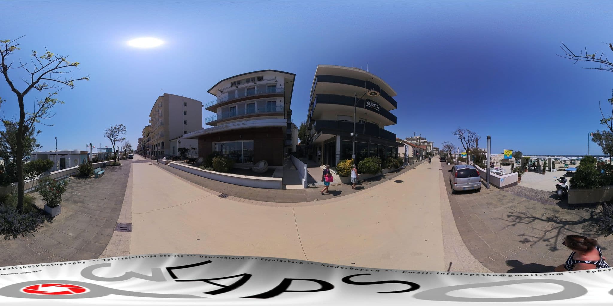 Street view near Hotel Columbia, Bellaria-Igea Marina