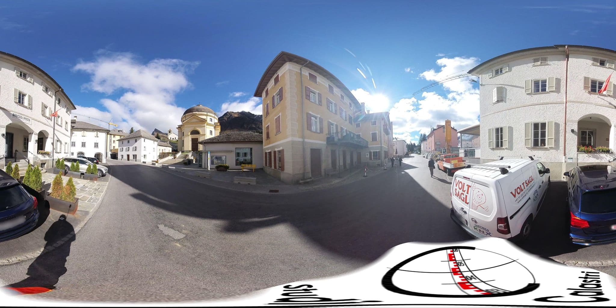 Street view near Hotel Brocco & Posta, Mesocco — © gcariboni (CC BY-SA · Mapillary)