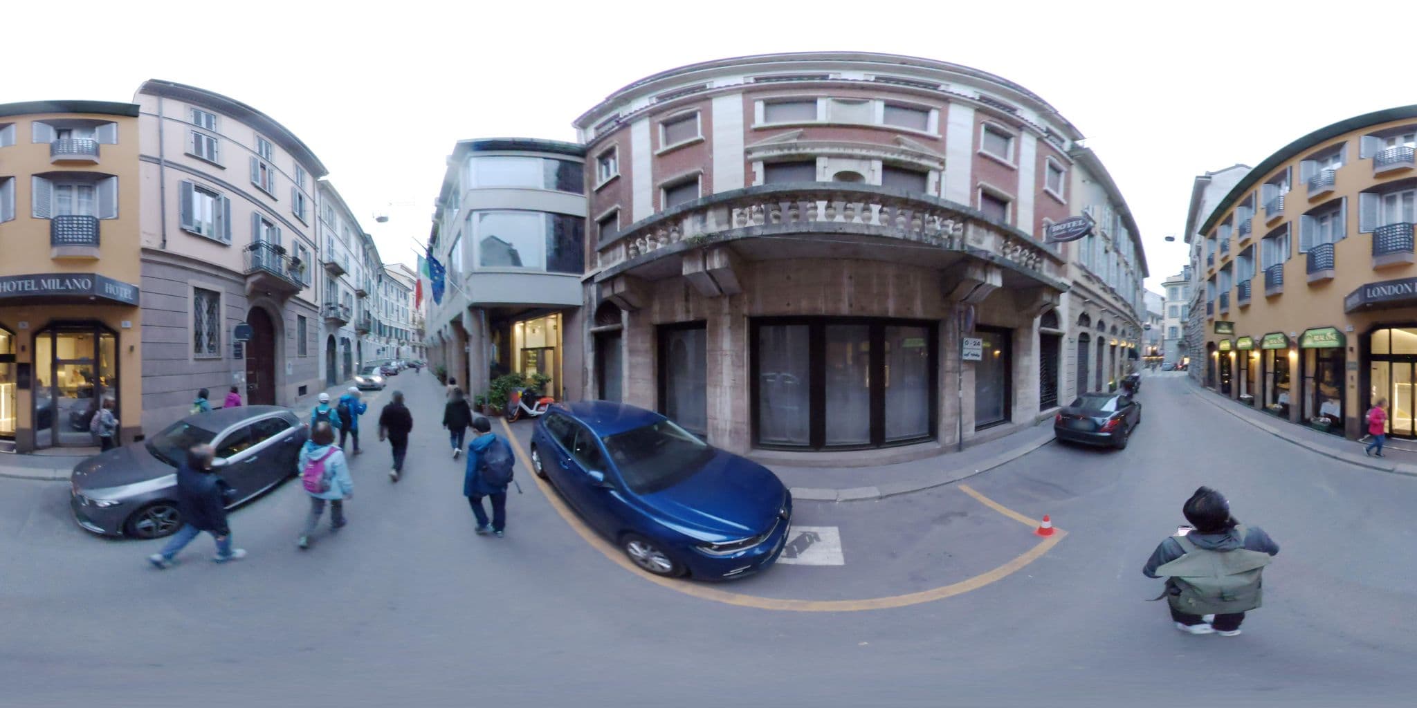 Street view near Palazzo Segreti - Boutique Hotel Milano, Milan — © mapconcierge (CC BY-SA · Mapillary)