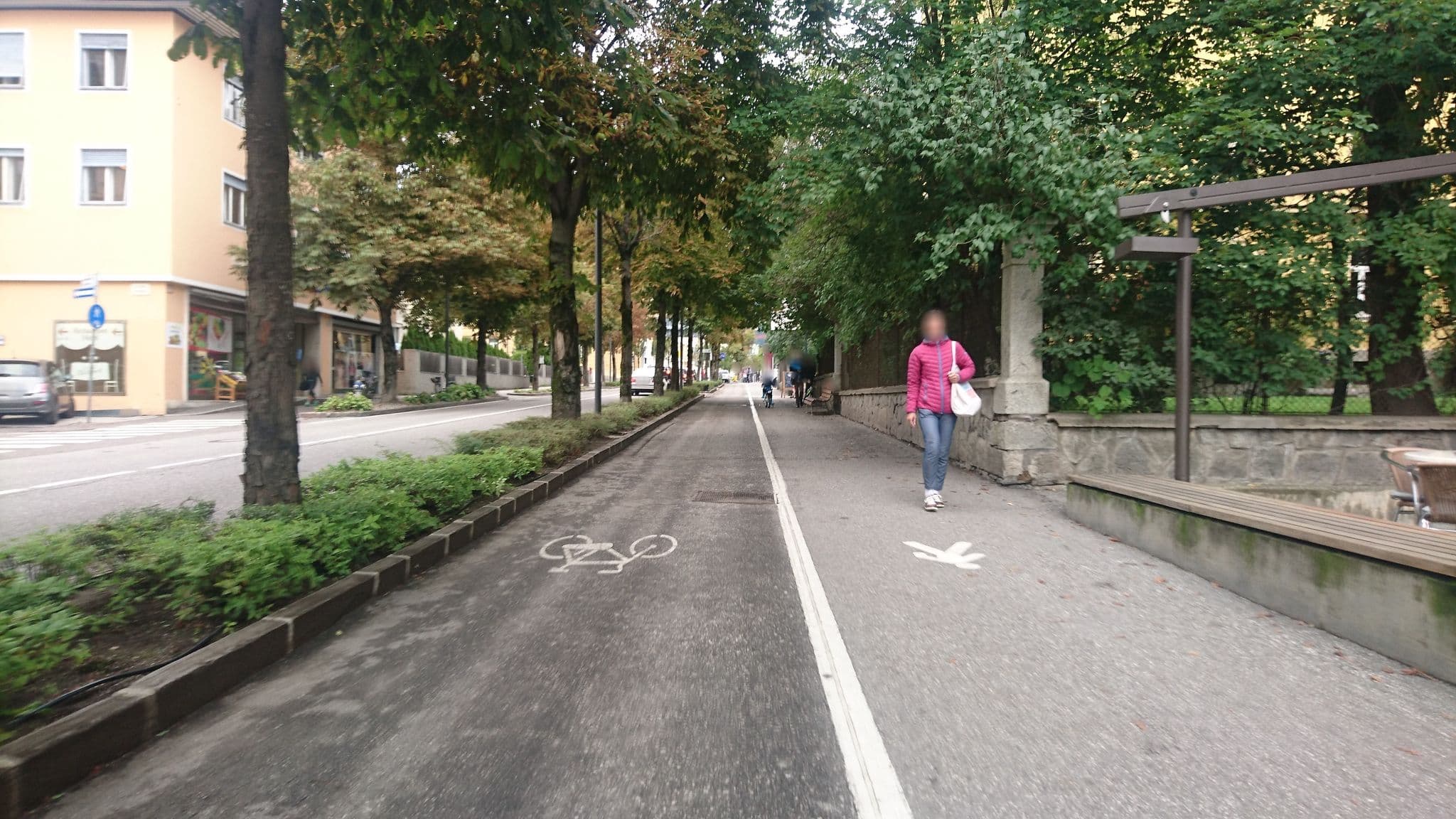 Street view near Hotel Bruneck | City . Design . Apartments, Brunico — © voschix (CC BY-SA · Mapillary)