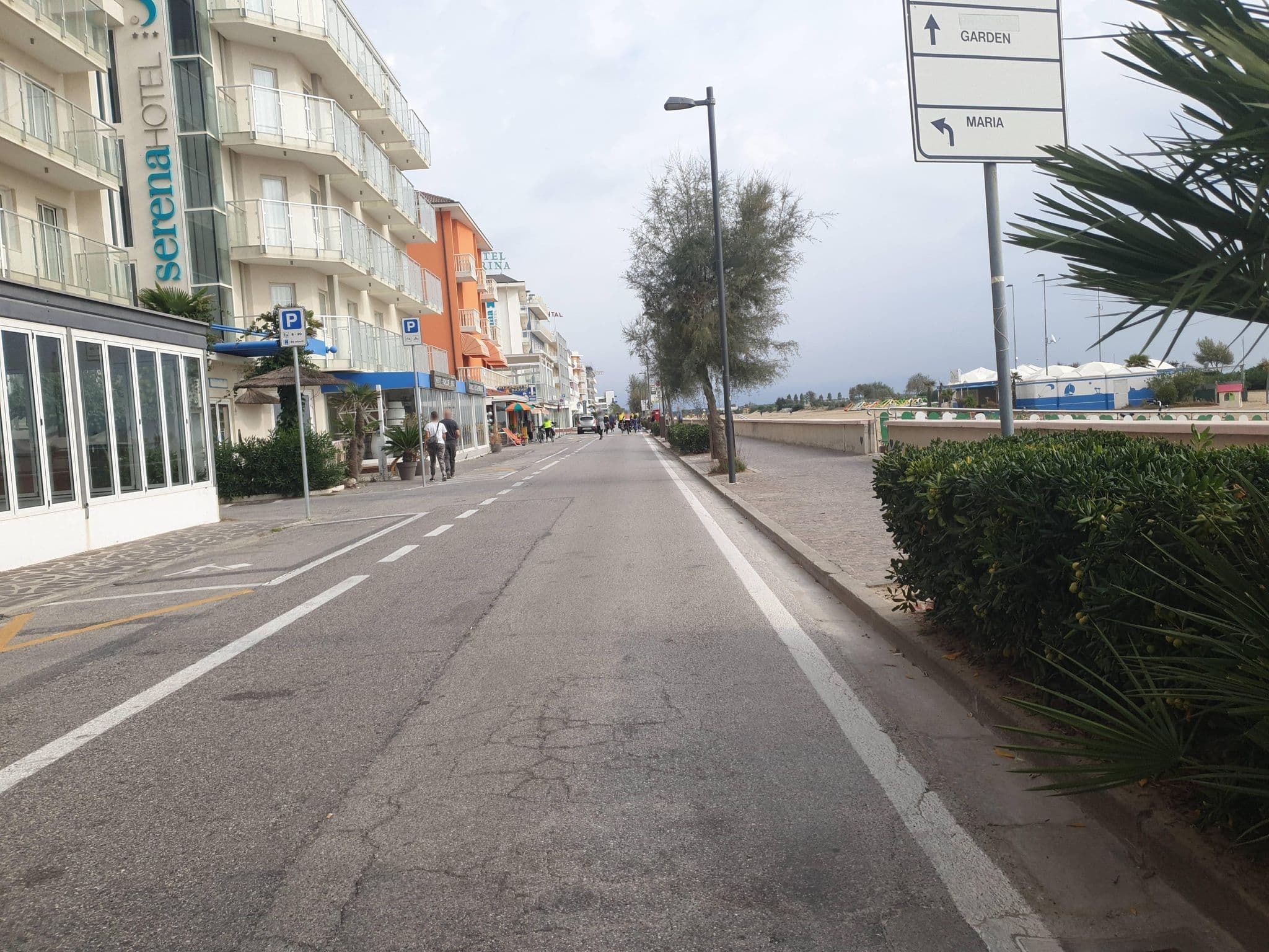 Street view near Hotel Serena, Caorle