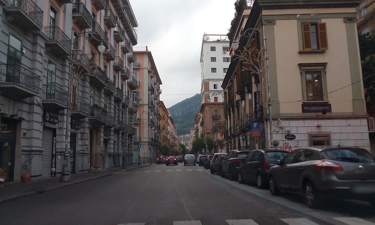 Street view near Romantica Salerno B&B, Salerno — © giosa94 (CC BY-SA · Mapillary)