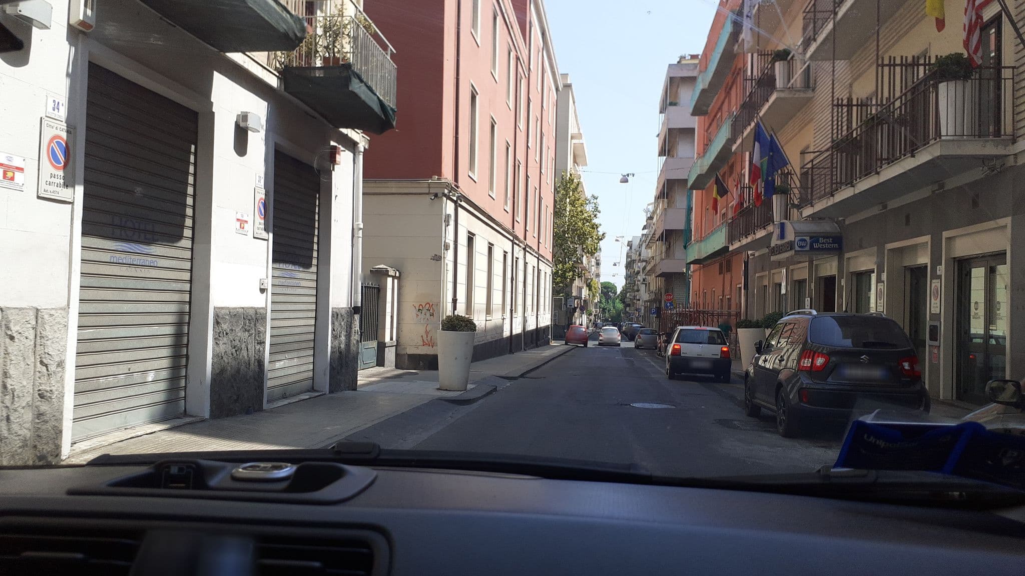 Street view near Best Western Hotel Mediterraneo, Catania — © agliatav (CC BY-SA · Mapillary)