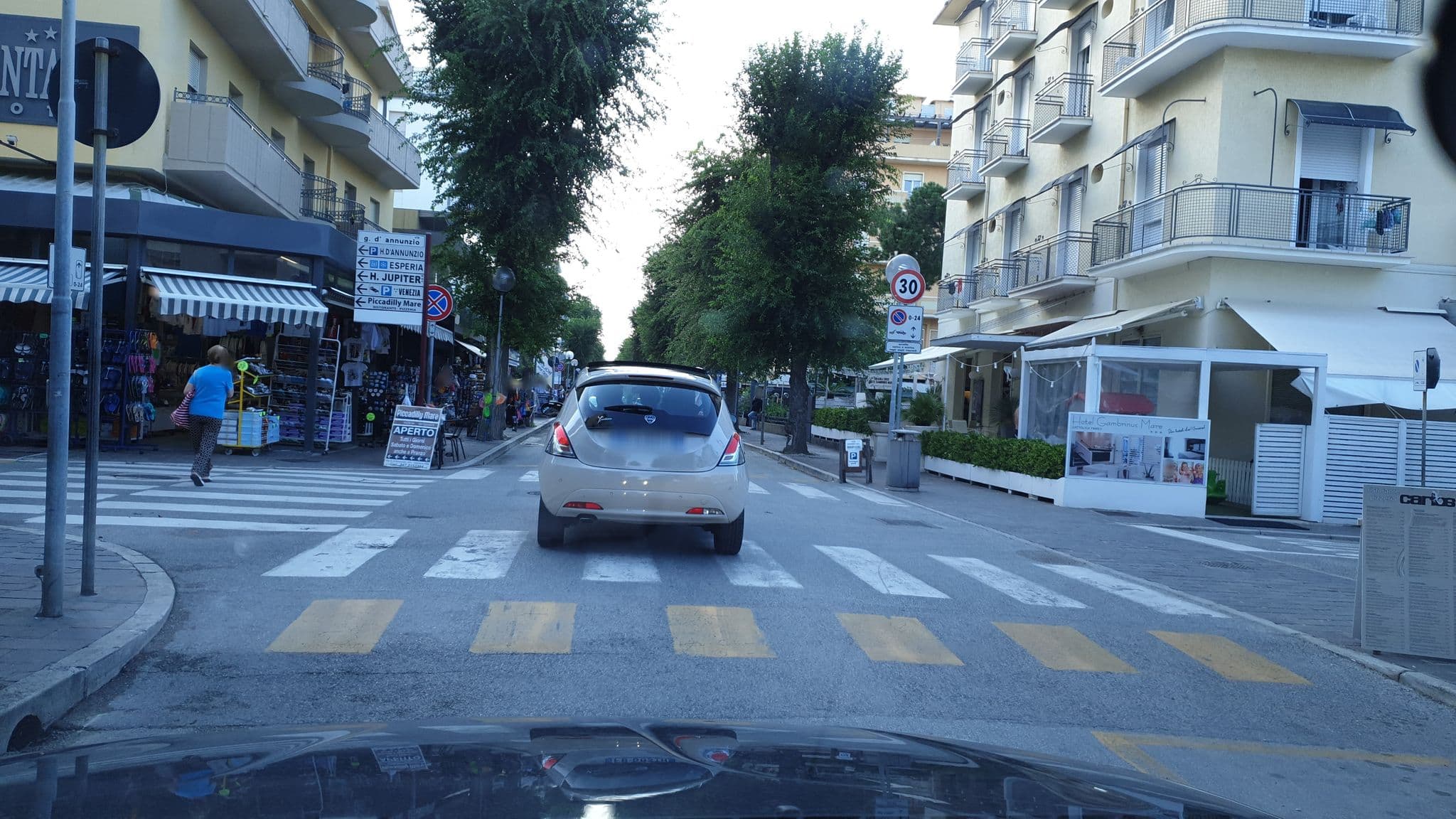 Street view near Hotel Gabbiano, Cattolica
