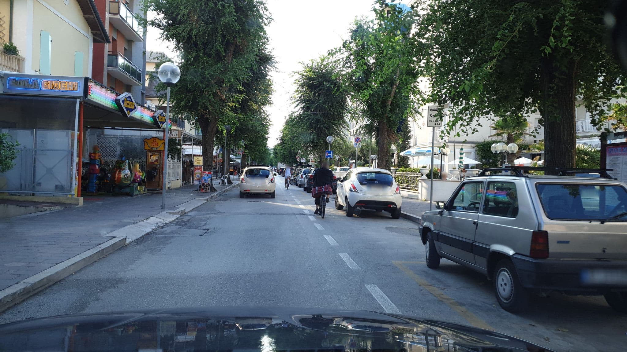 Street view near Hotel Golf, Cattolica