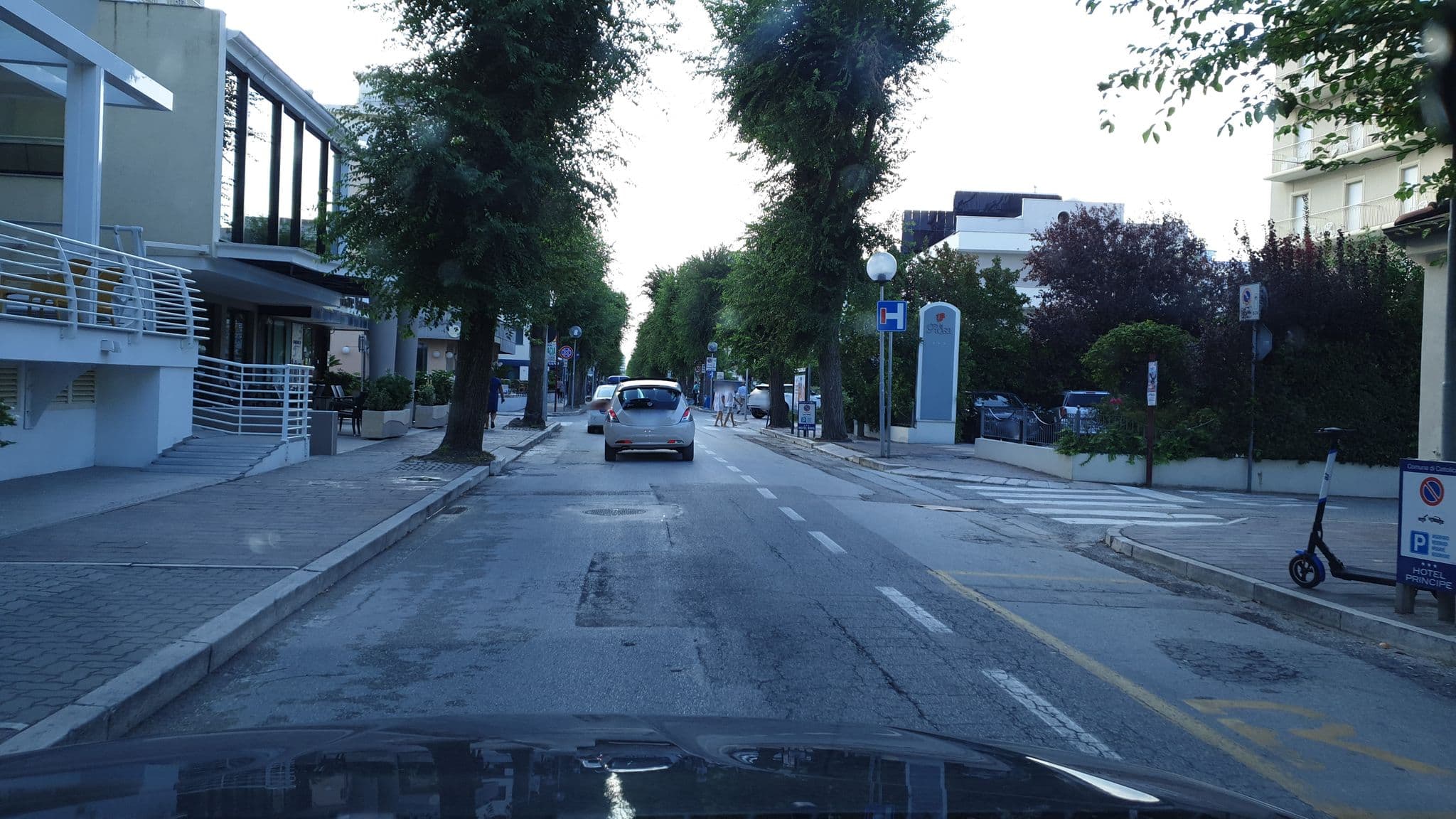 Street view near Hotel Principe, Cattolica