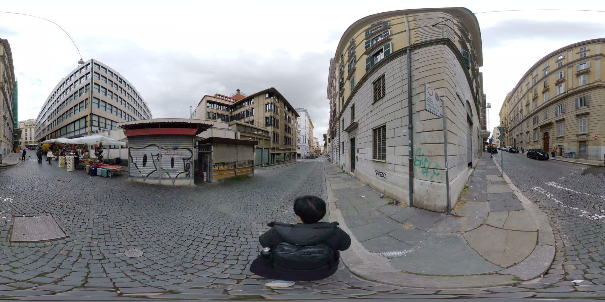 Street view near Hotel Corona Roma, Monti — © akiyoshiii213 (CC BY-SA · Mapillary)