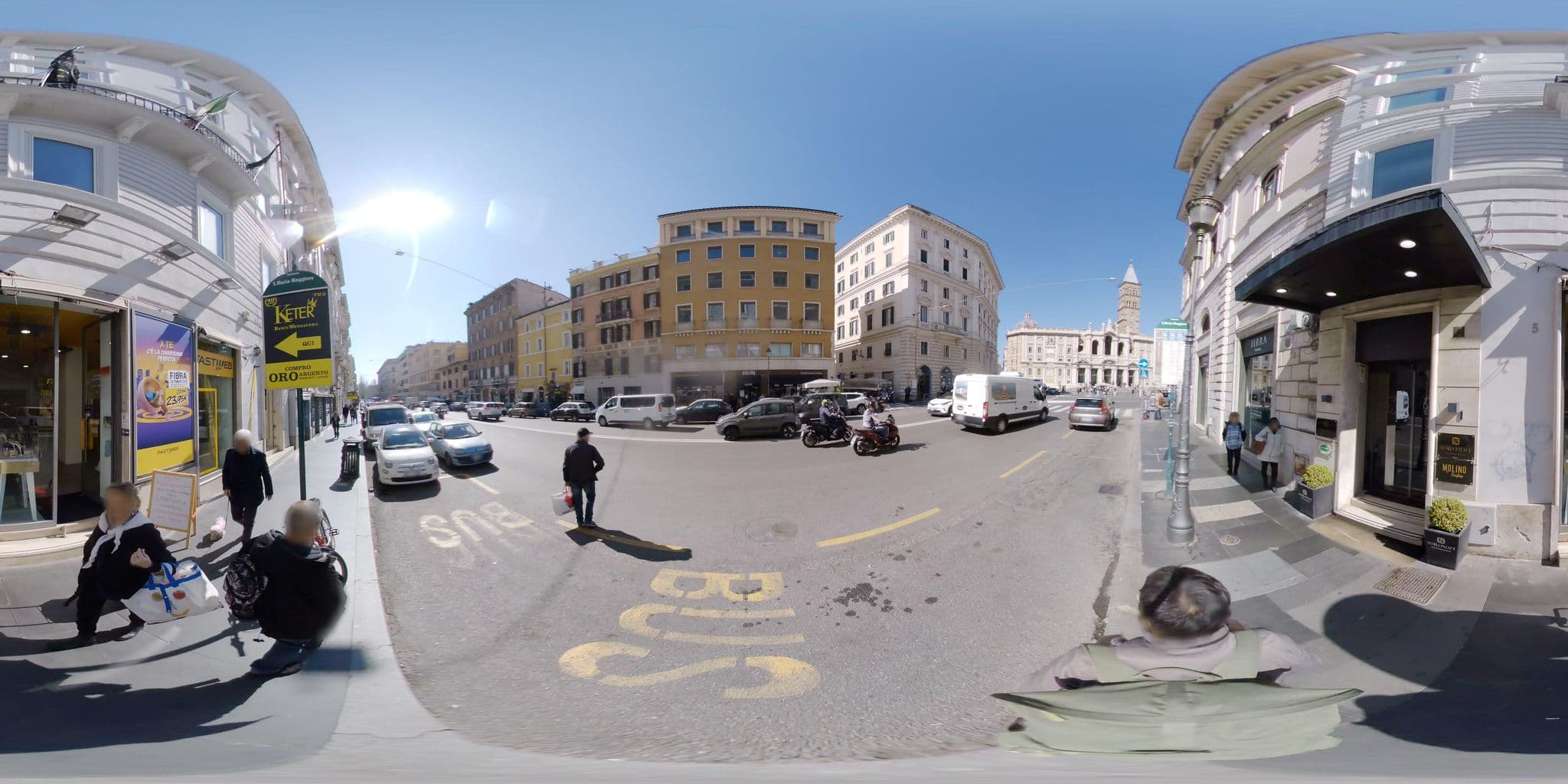 Street view near Doria Palace Boutique Hotel, Monti