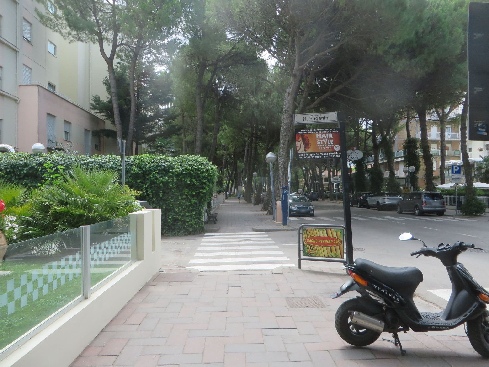 Street view near Hotel Doge, Milano Marittima