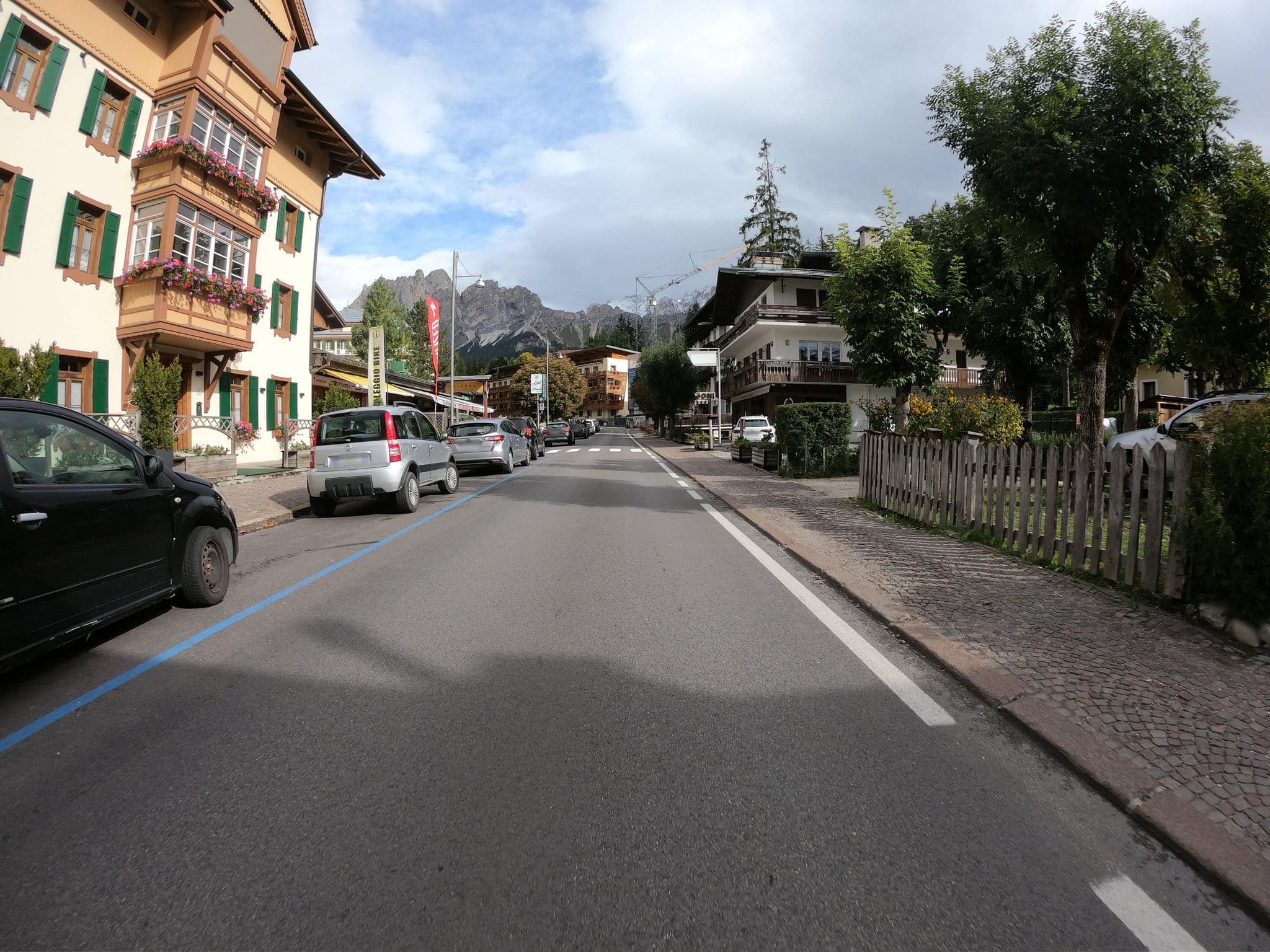 Street view near Hotel Panda, Cortina d'Ampezzo
