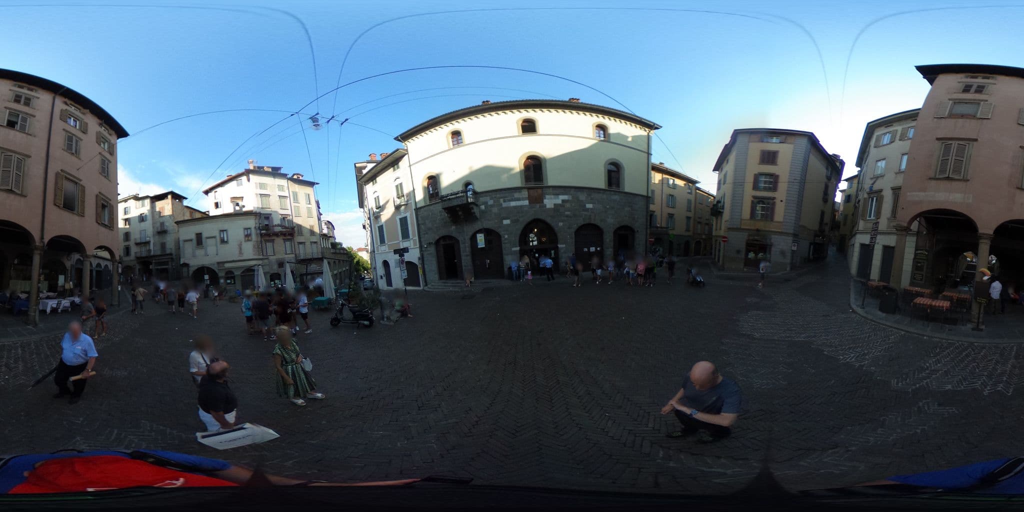 Street view near Old Town Funicolar, Bergamo