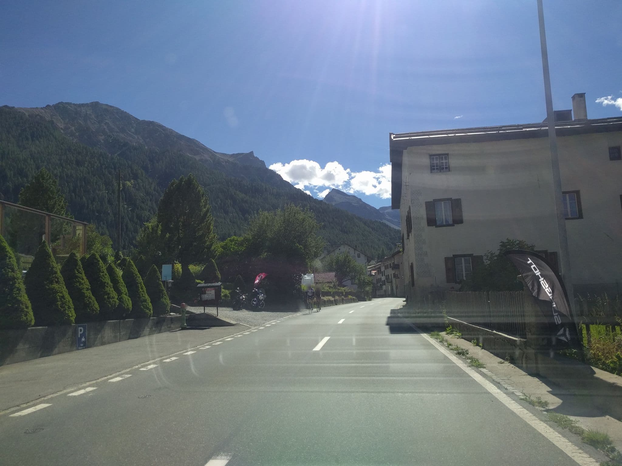 Street view near Hotel Schweizerhof, Scuol