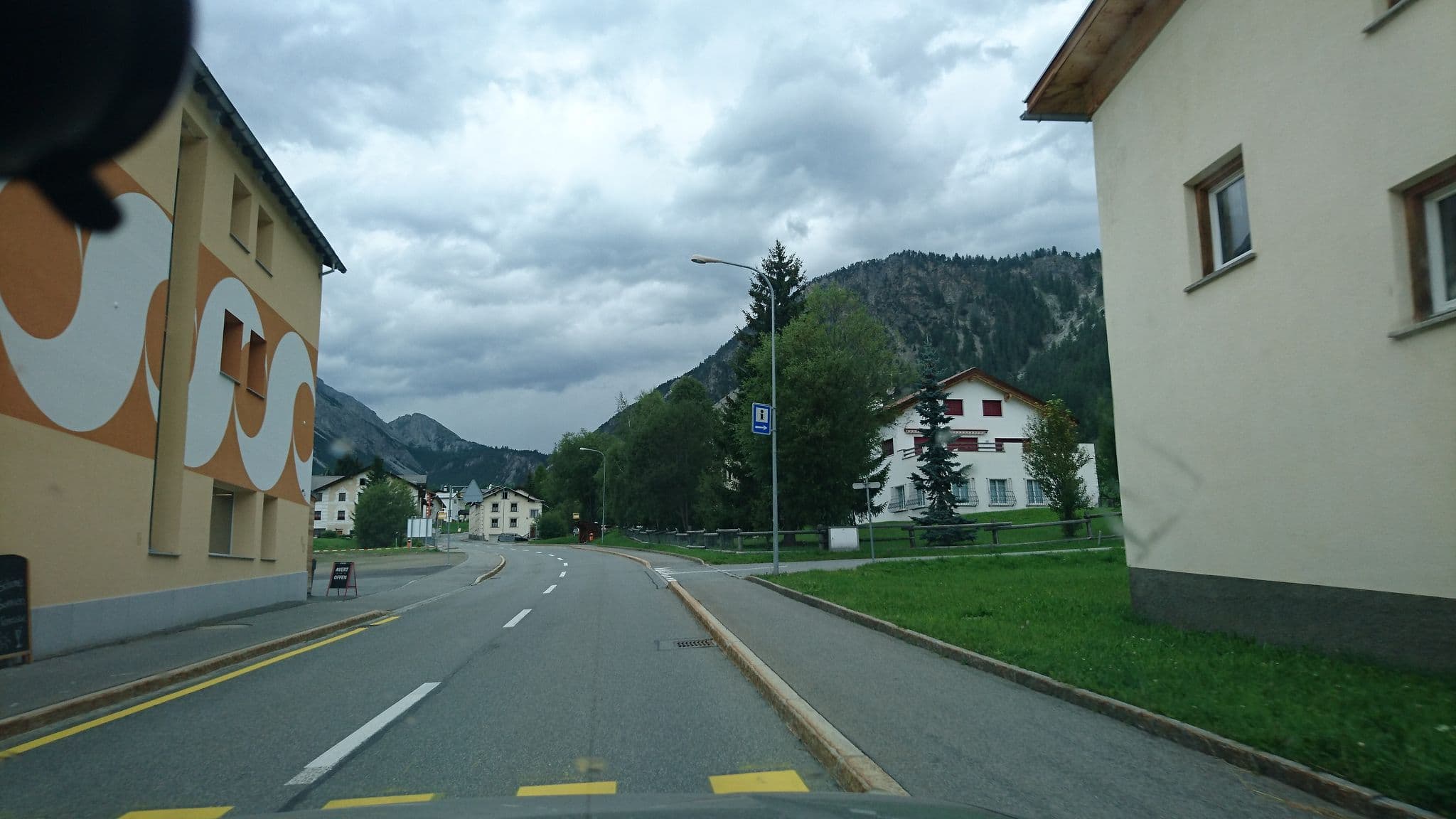 Street view near Hotel Al Rom, Scuol
