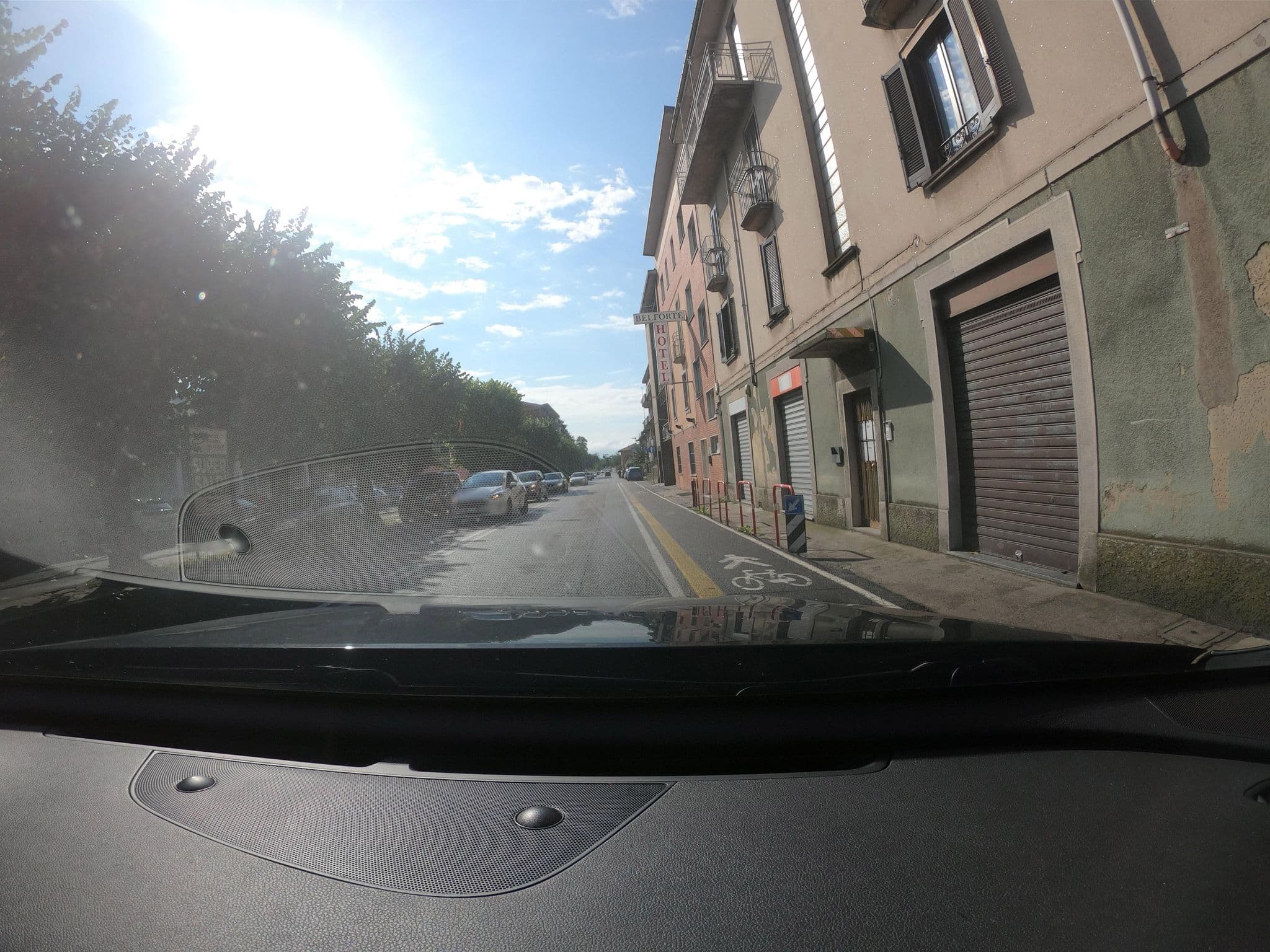Street view near Hotel Belforte 2 Stelle Varese, Varese — © lorenzostucchi (CC BY-SA · Mapillary)