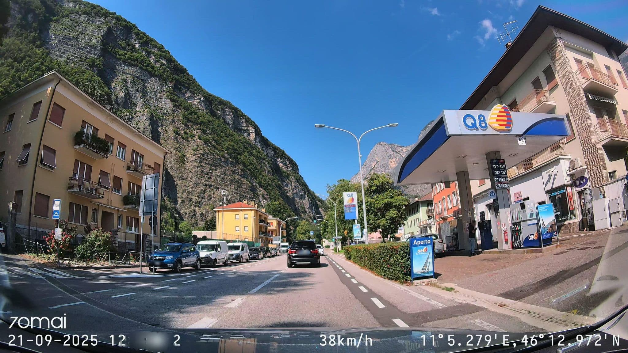 Street view near Albergo Al Borghetto, Mezzolombardo — © doriel (CC BY-SA · Mapillary)