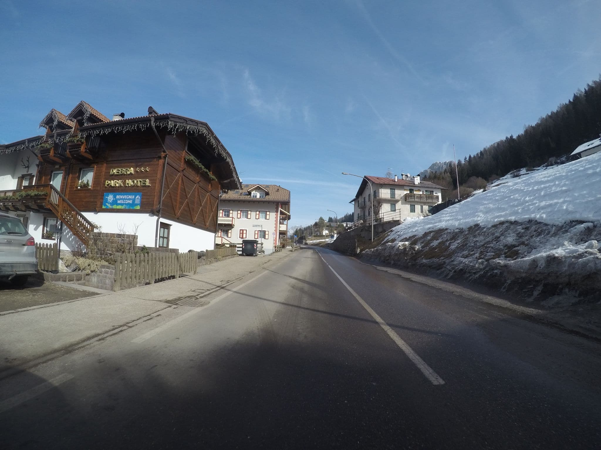 Street view near Debra Park Hotel, Moena — © chrisbeddow (CC BY-SA · Mapillary)