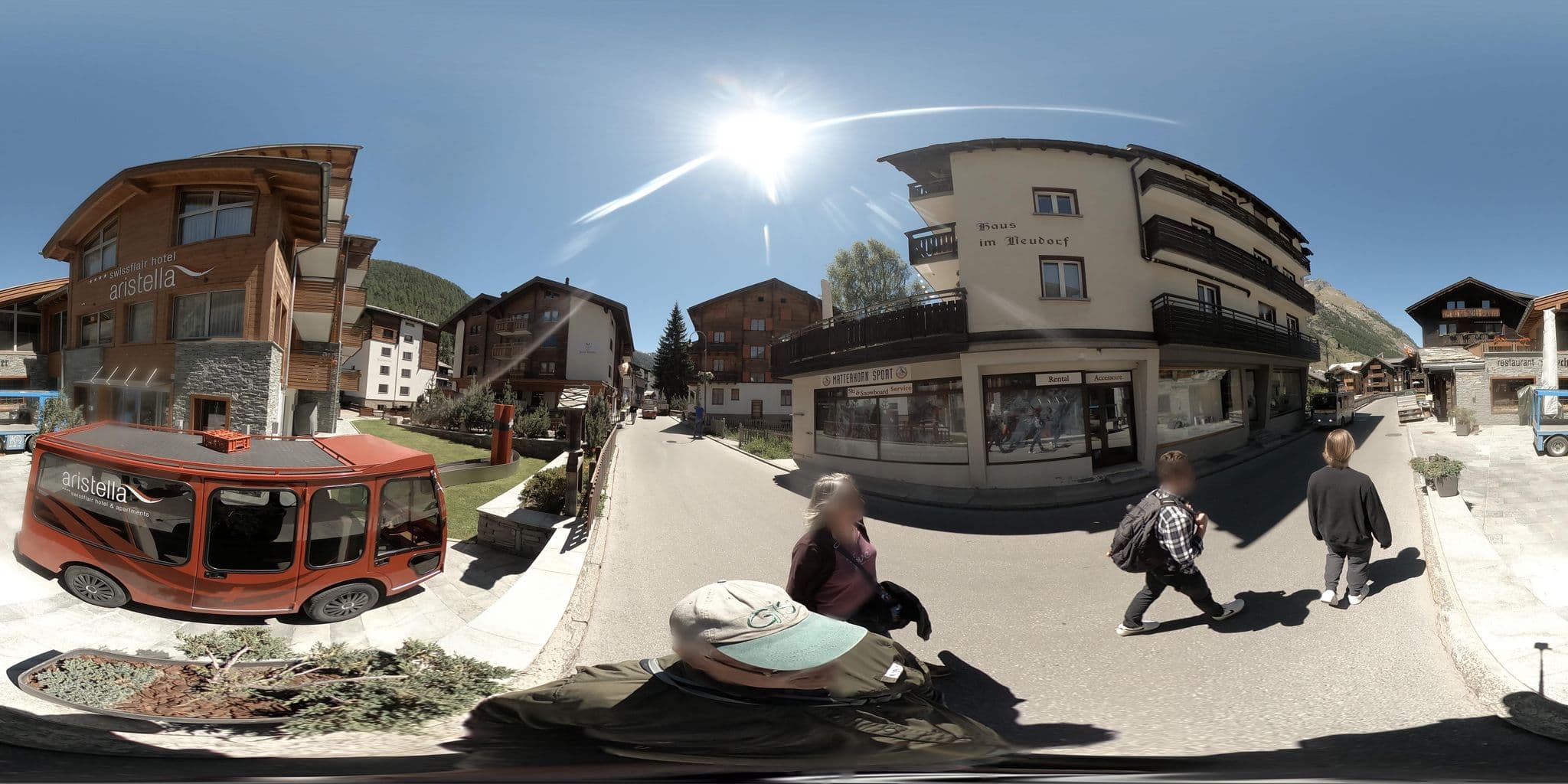 Street view near Aristella, Zermatt