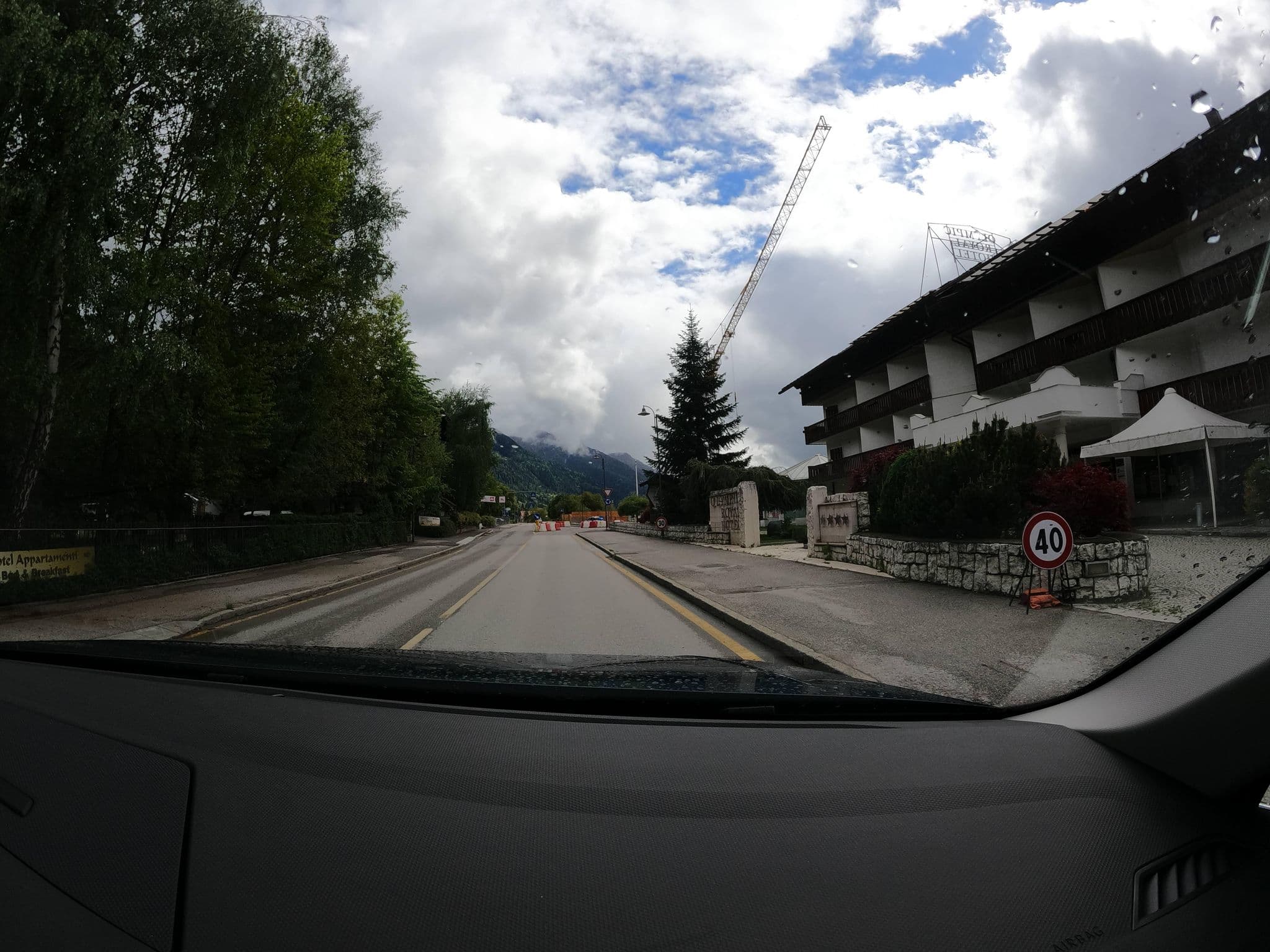 Street view near Olympic Royal Hotel, Pinzolo