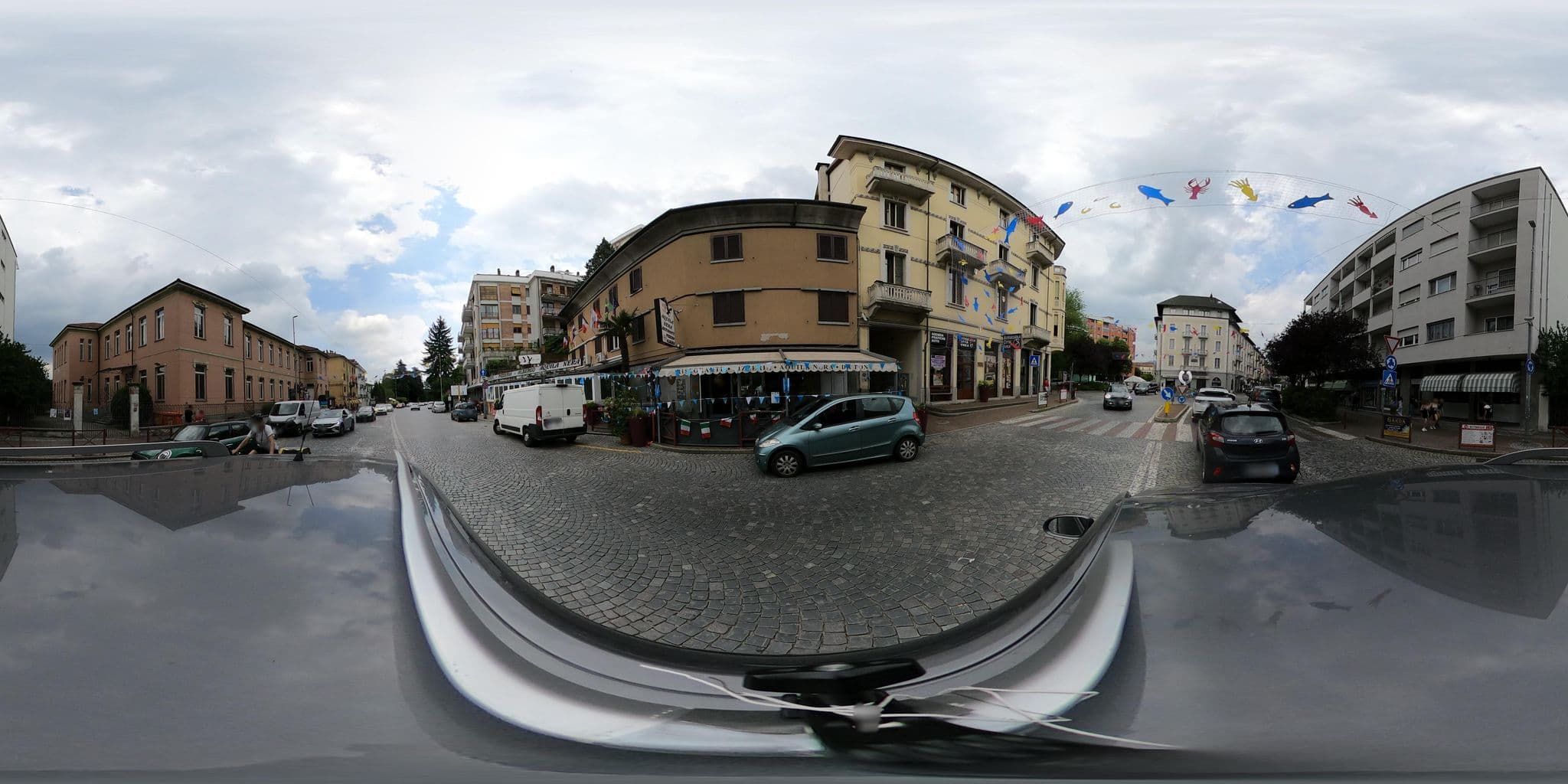 Street view near Aquila Nera Ristorante, Ivrea — © canfe (CC BY-SA · Mapillary)