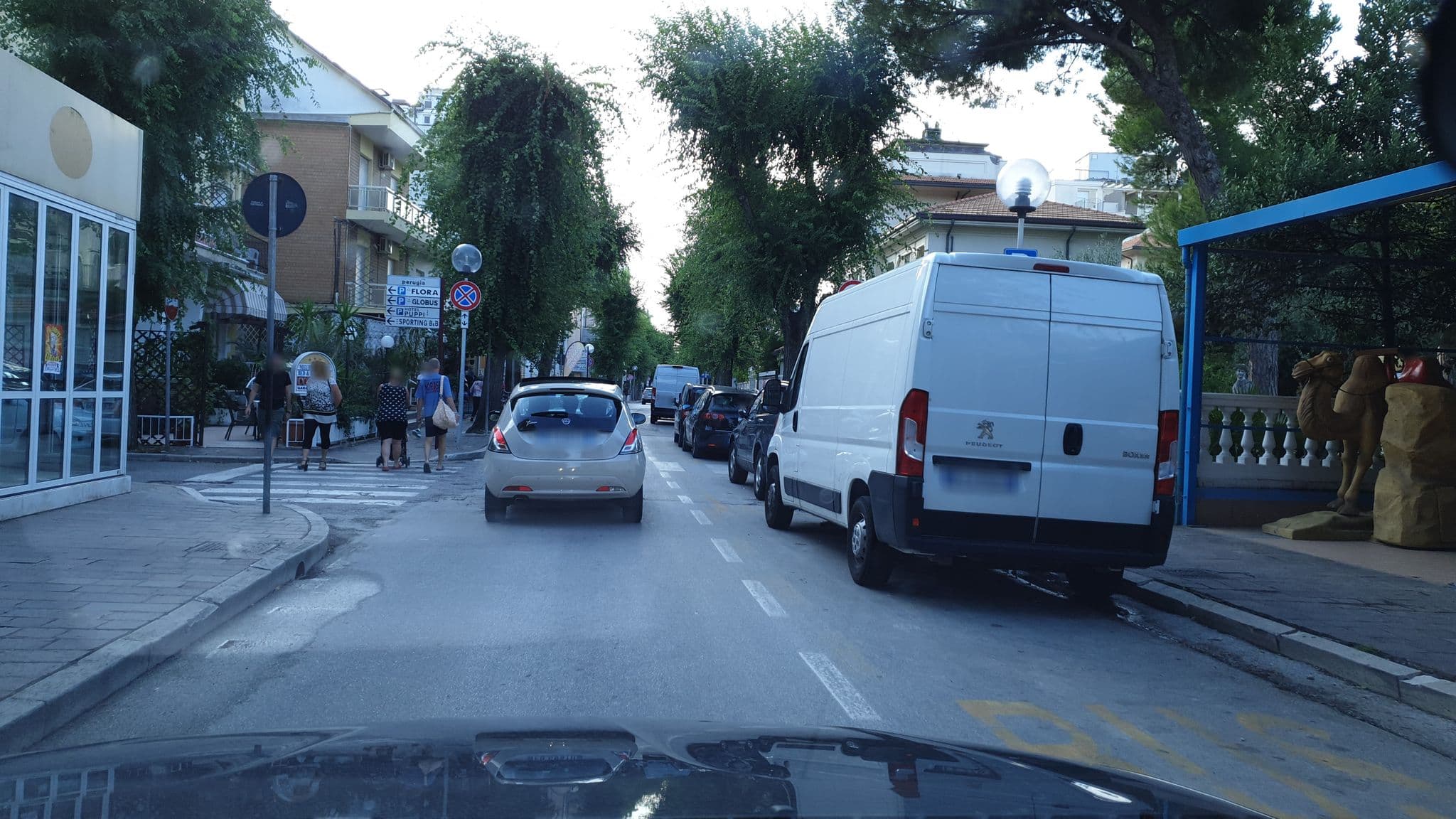 Street view near Hotel Metropol, Cattolica