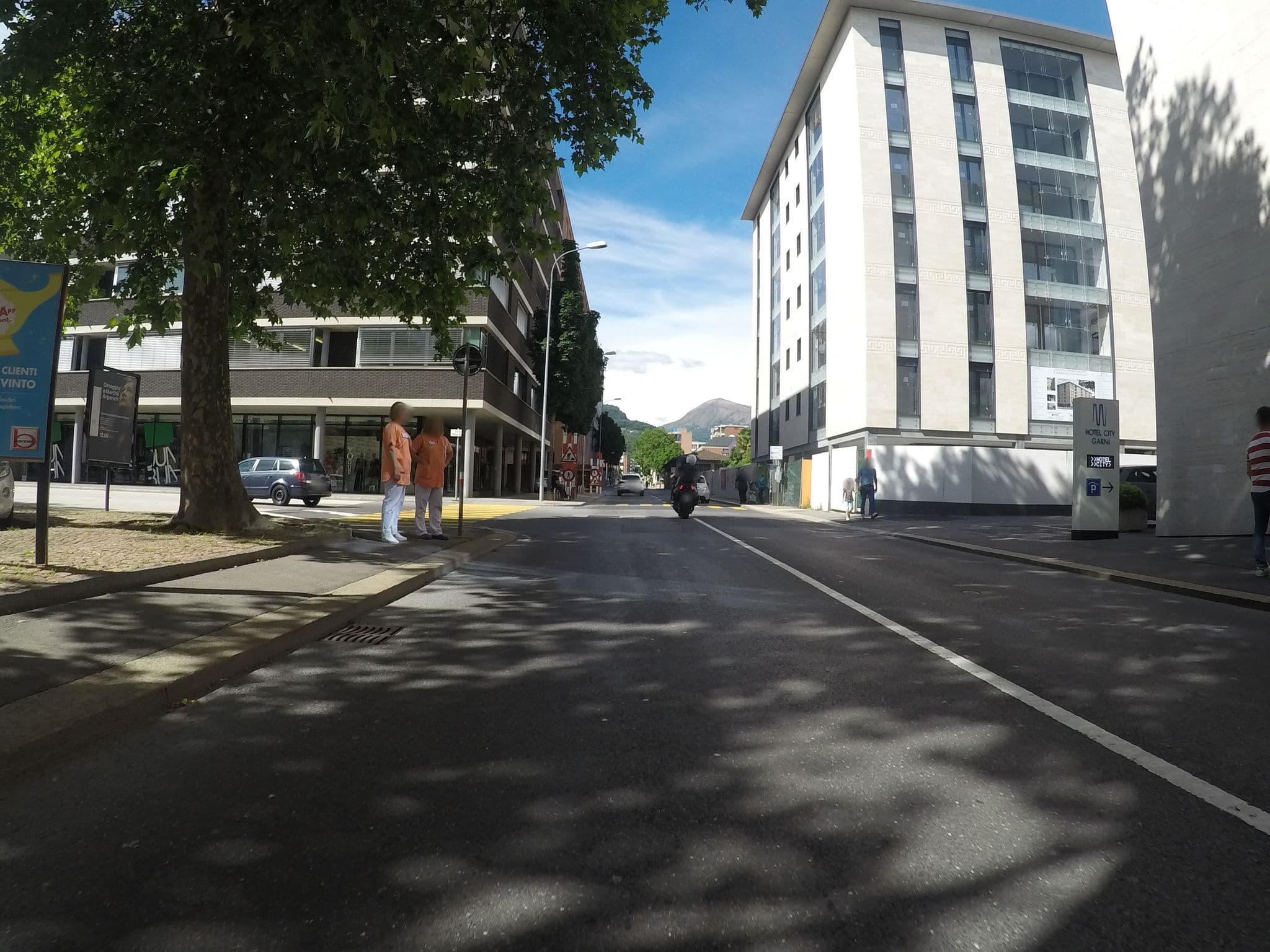 Street view near Hotel City, Lugano — © chrisbeddow (CC BY-SA · Mapillary)