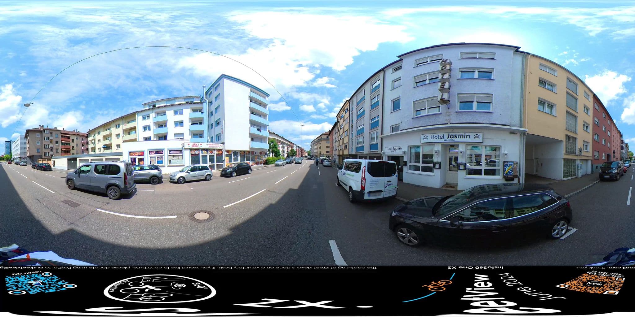 Street view near Hotel Jasmin, Pforzheim — © ZXStreetview (CC BY-SA · Mapillary)