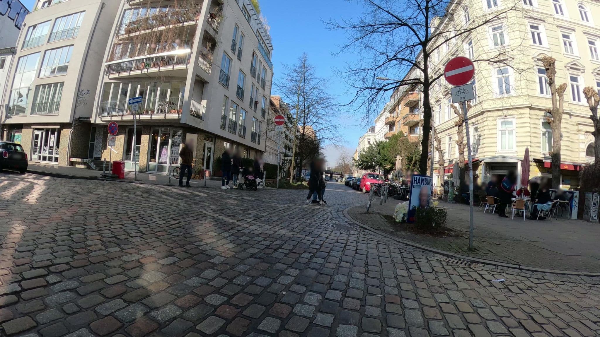 Street view near Hamburg Hotel, Sternschanze — © veloroute_hamburg (CC BY-SA · Mapillary)