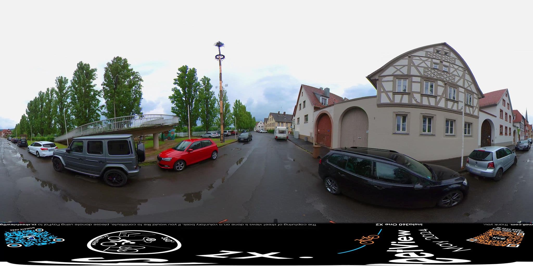 Street view near maindrei - schlafen am fluss - Gästehaus, Margetshöchheim — © ZXStreetview (CC BY-SA · Mapillary)