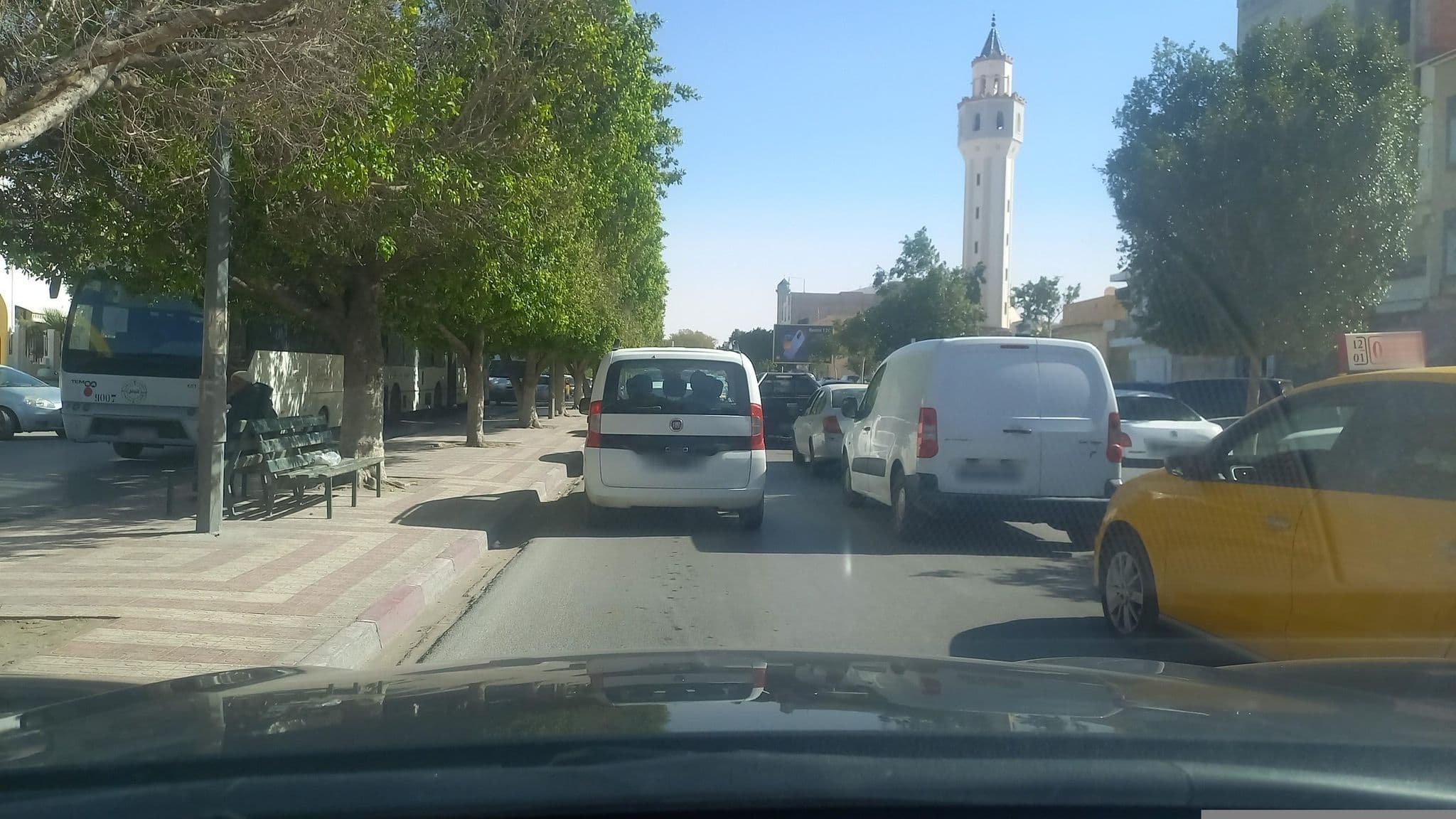 Street view near Hotel Khalfallah, Gafsa — © aksentini (CC BY-SA · Mapillary)