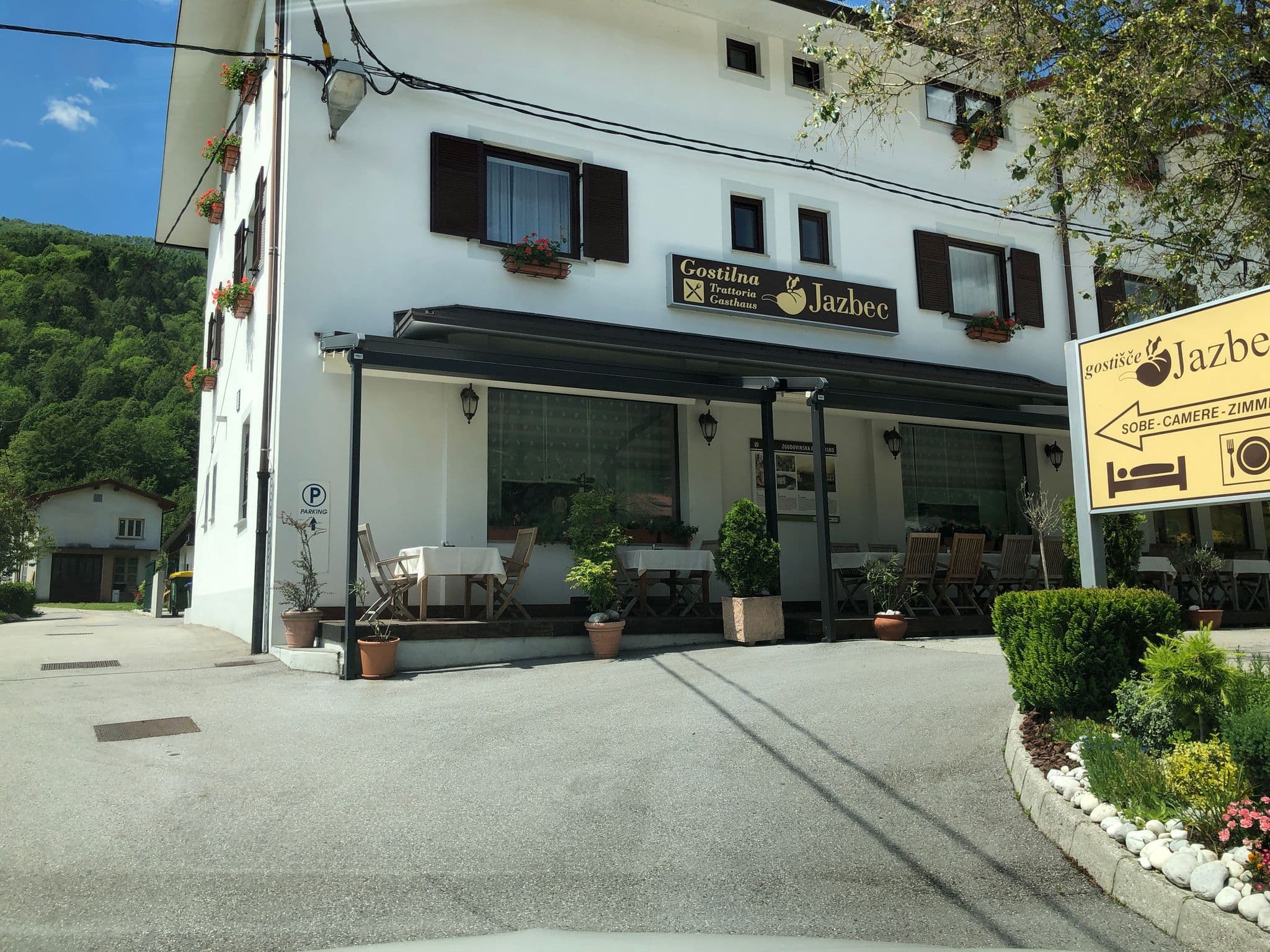Street view near Apartmaji Jazbec, Kobarid — © derzornigemarkus (CC BY-SA · Mapillary)