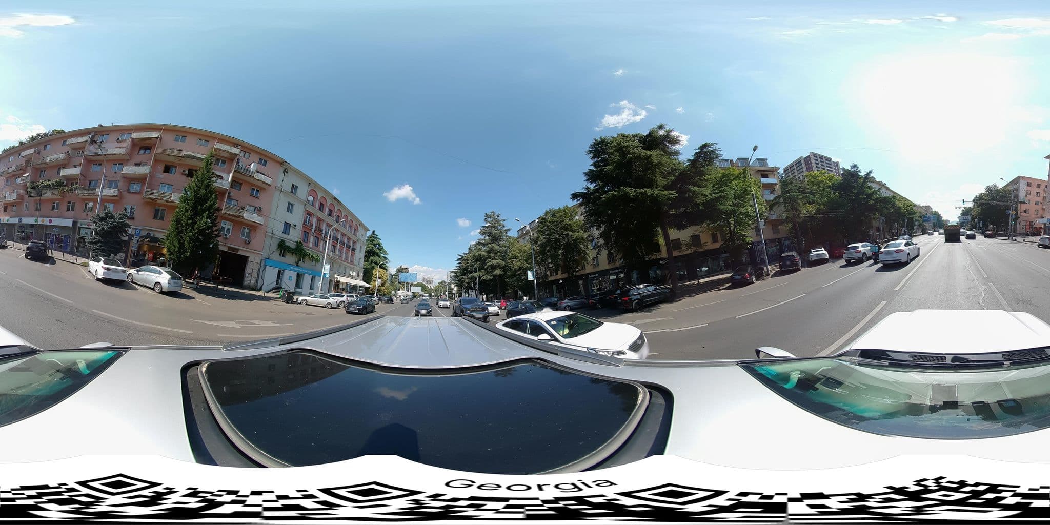 Street view near Hotel Marina, Okroq’ana — © bumbeishvili (CC BY-SA · Mapillary)