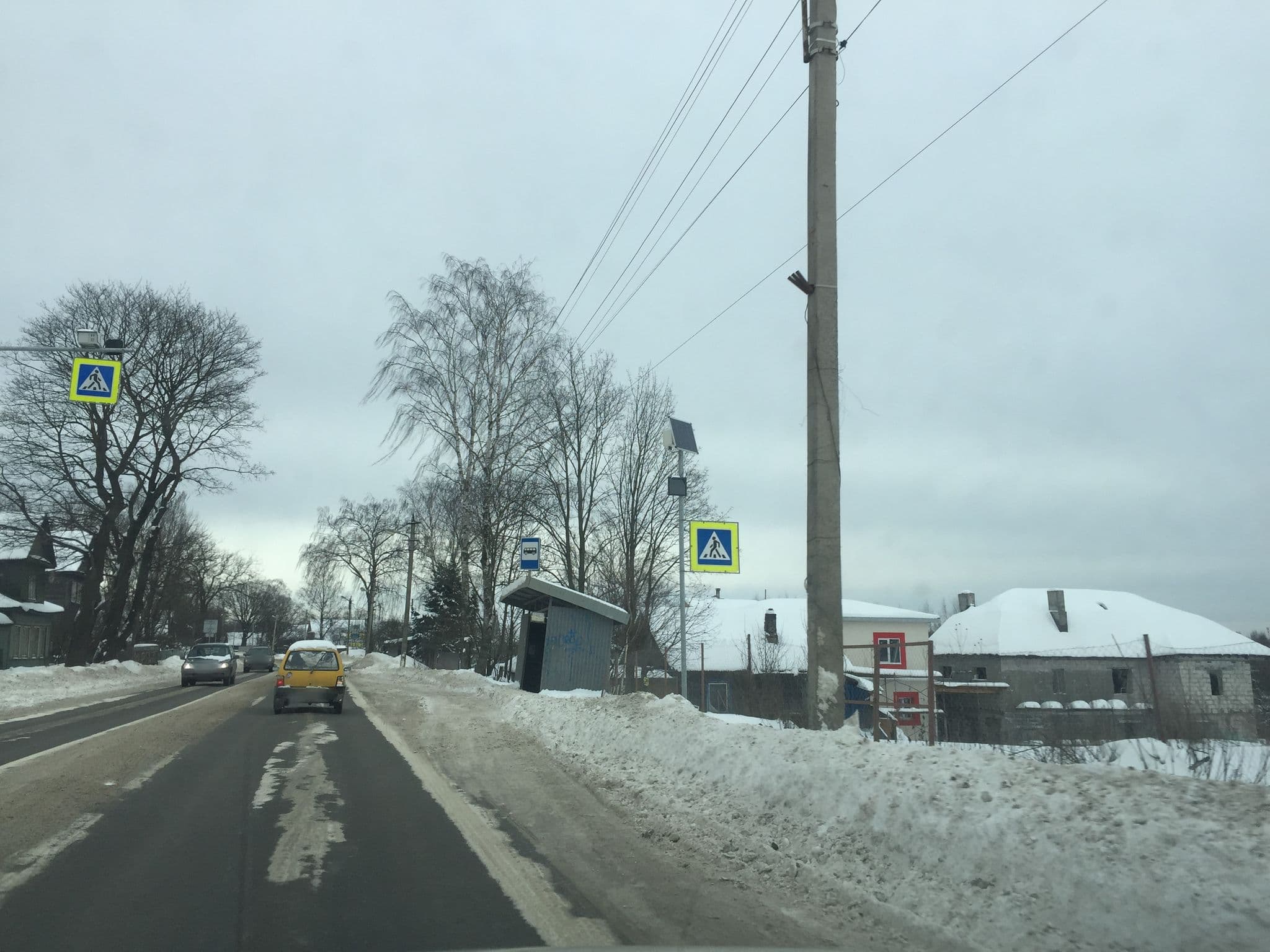 Street view near Мотель Аист, Koltushi — © ser9ei999 (CC BY-SA · Mapillary)